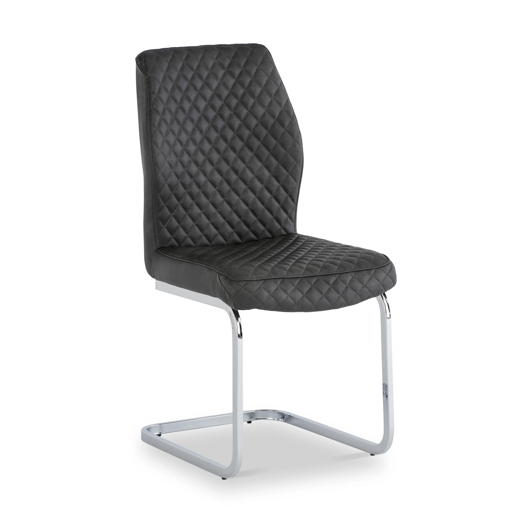 Lewis Faux Leather Quilted Back Dining Chair - Image 5