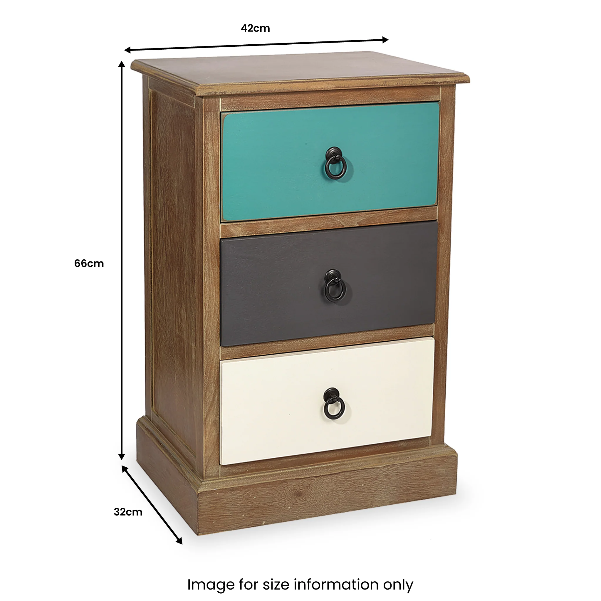 Loft Pine 3 Drawer Bedside Table - Image 10