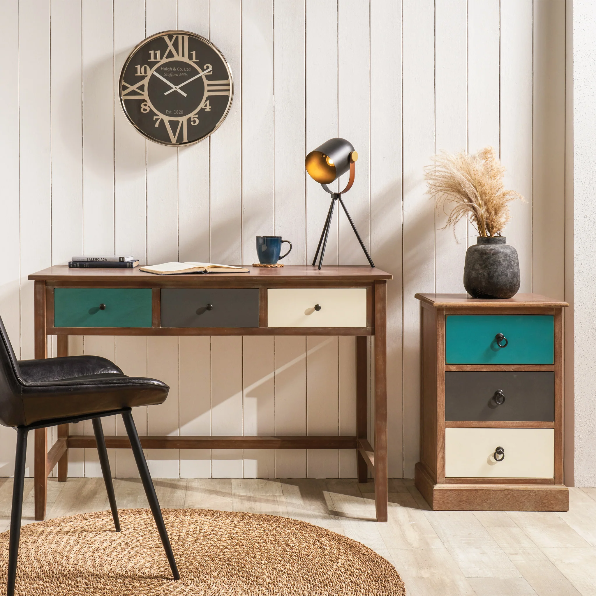 Loft Pine 3 Drawer Bedside Table - Image 2