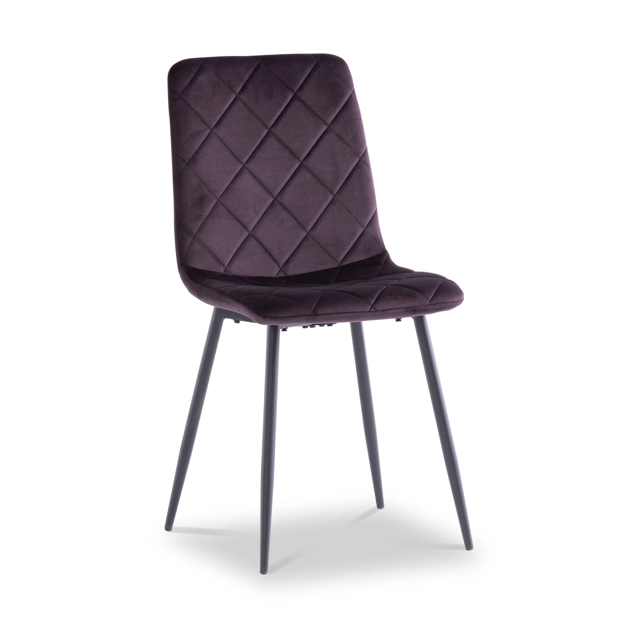 Lois Velvet Quilted Back Dining Chair - Image 4