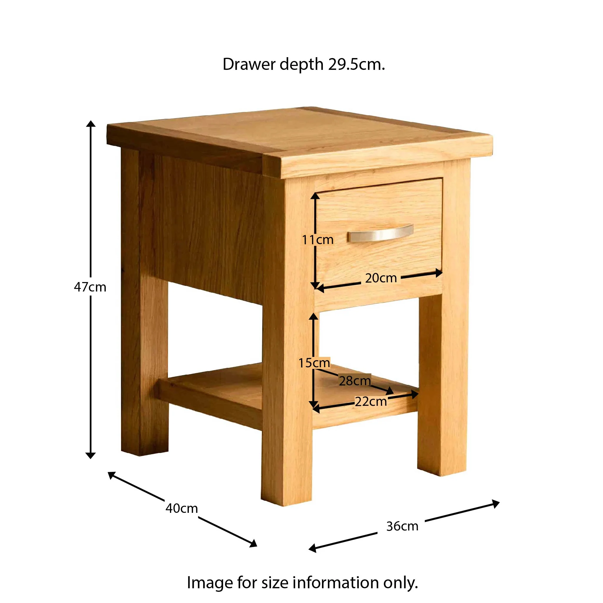 London Oak Lamp Table - Image 6
