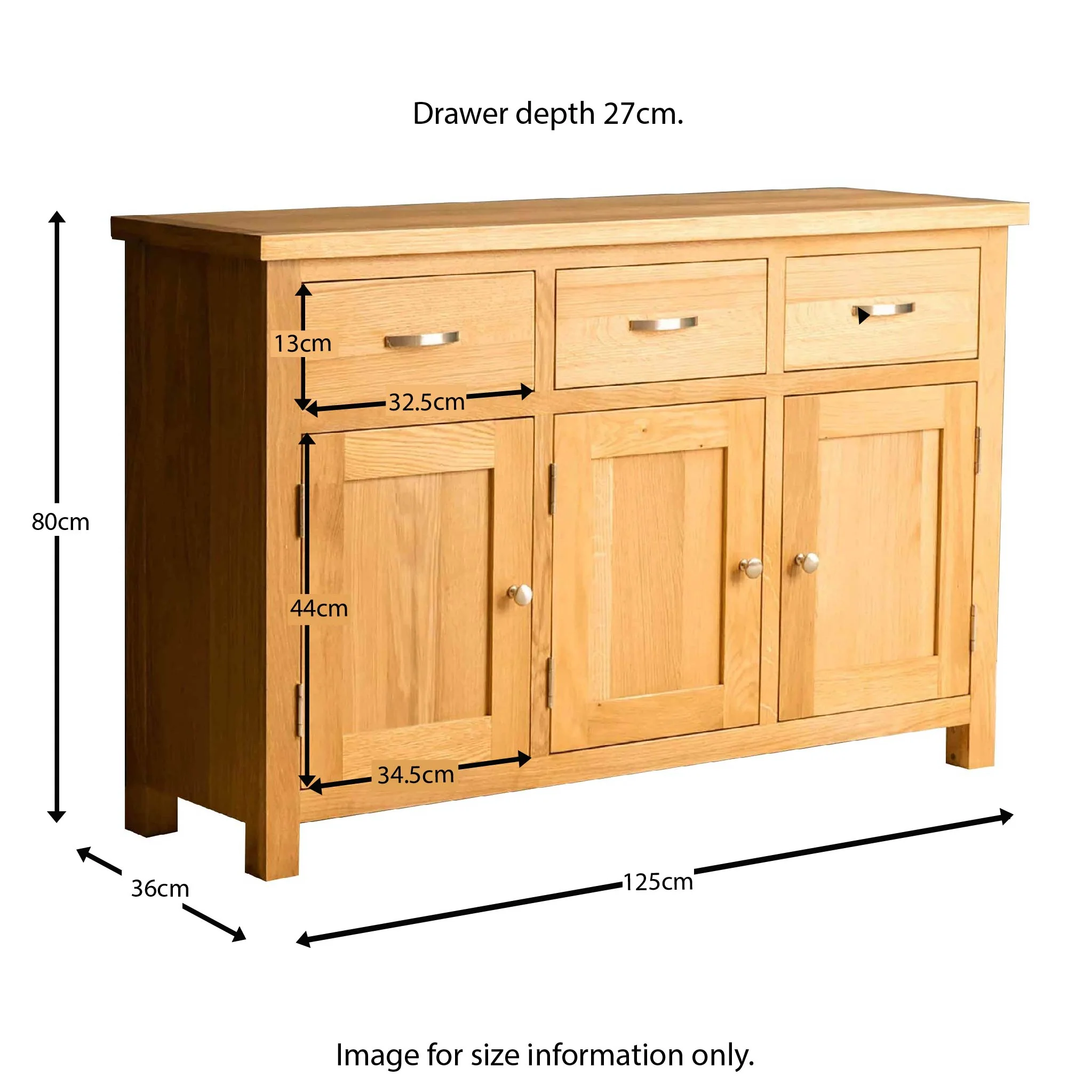 London Oak Large Sideboard - Image 26