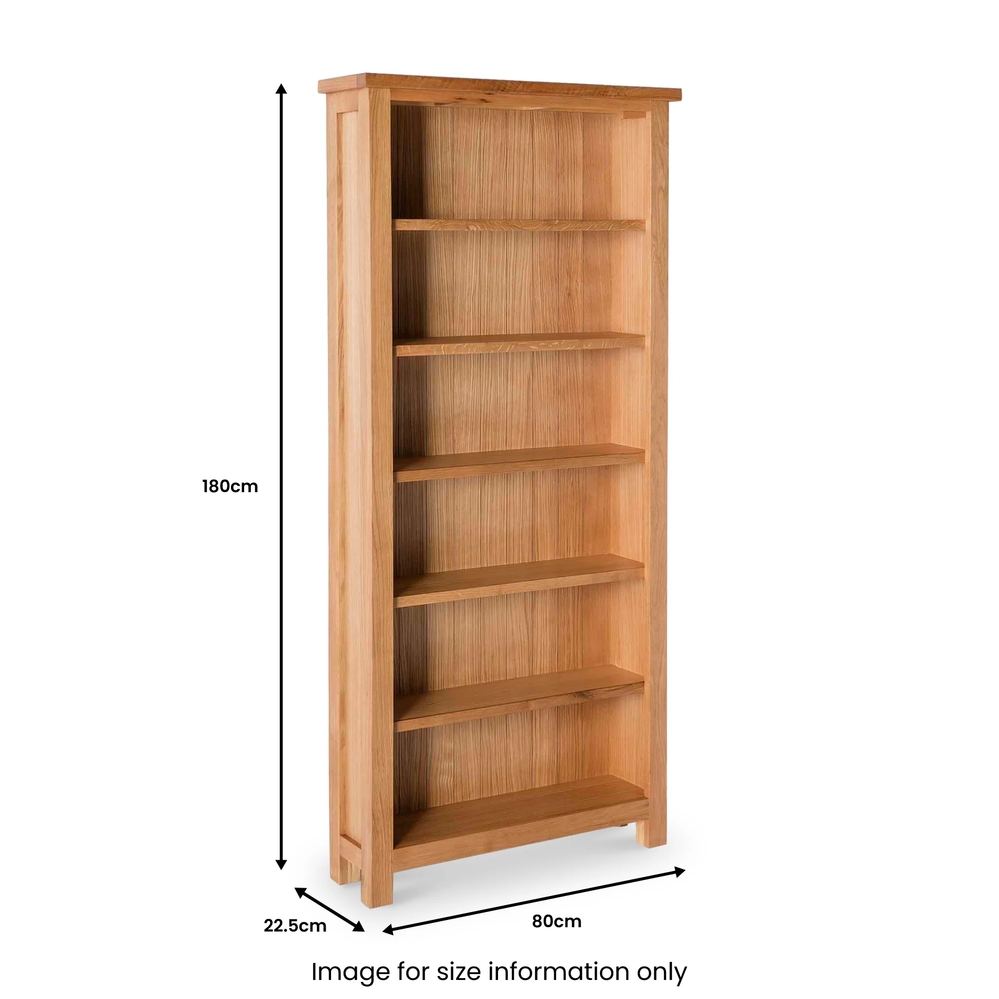 London Oak Large Bookcase - Image 22