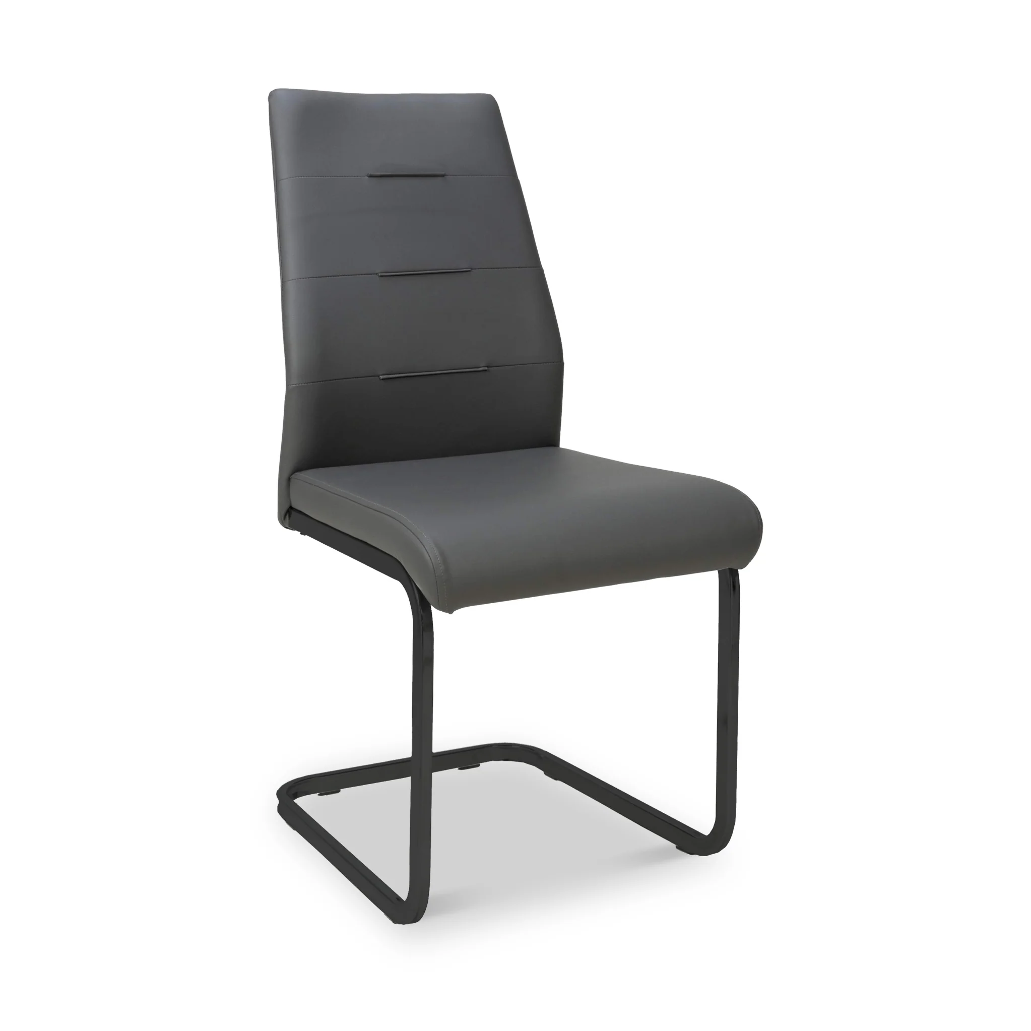 Maela Grey Faux Leather Dining Chair
