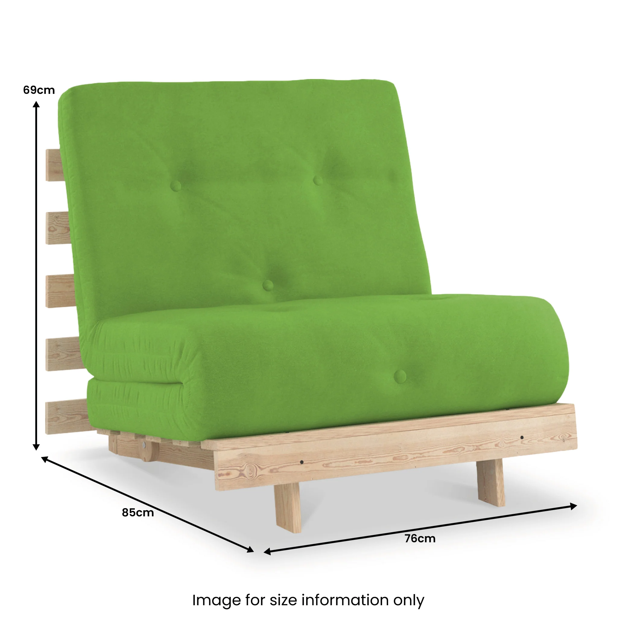 Maggie Single Futon Sofa Bed - Image 100