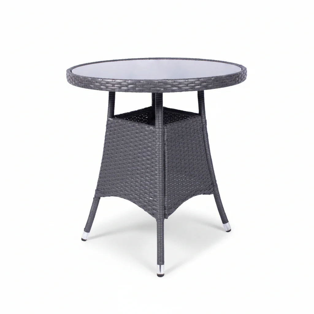 Malaga 2 Seat Deluxe Stacking Rattan Bistro Set - Image 5