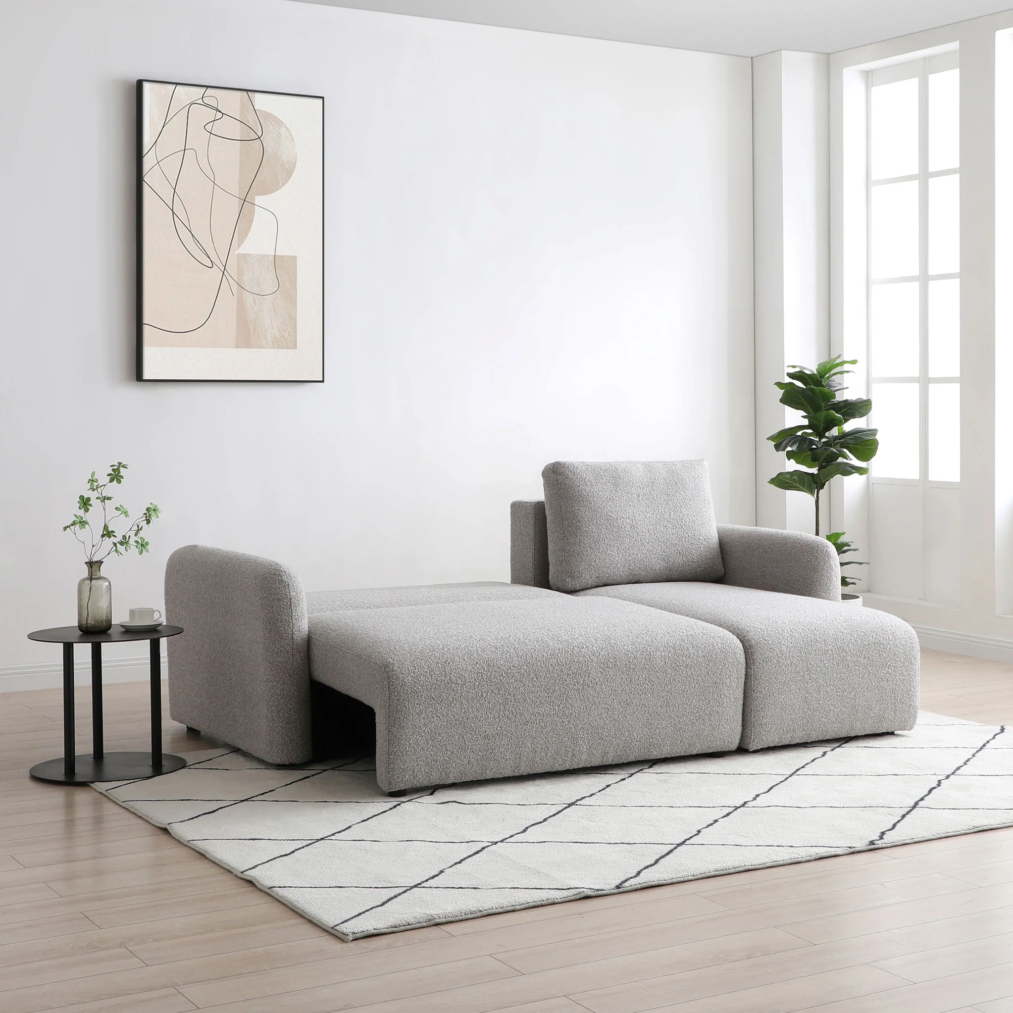 Marla Soft Boucle Chaise Sofa Bed - Image 9