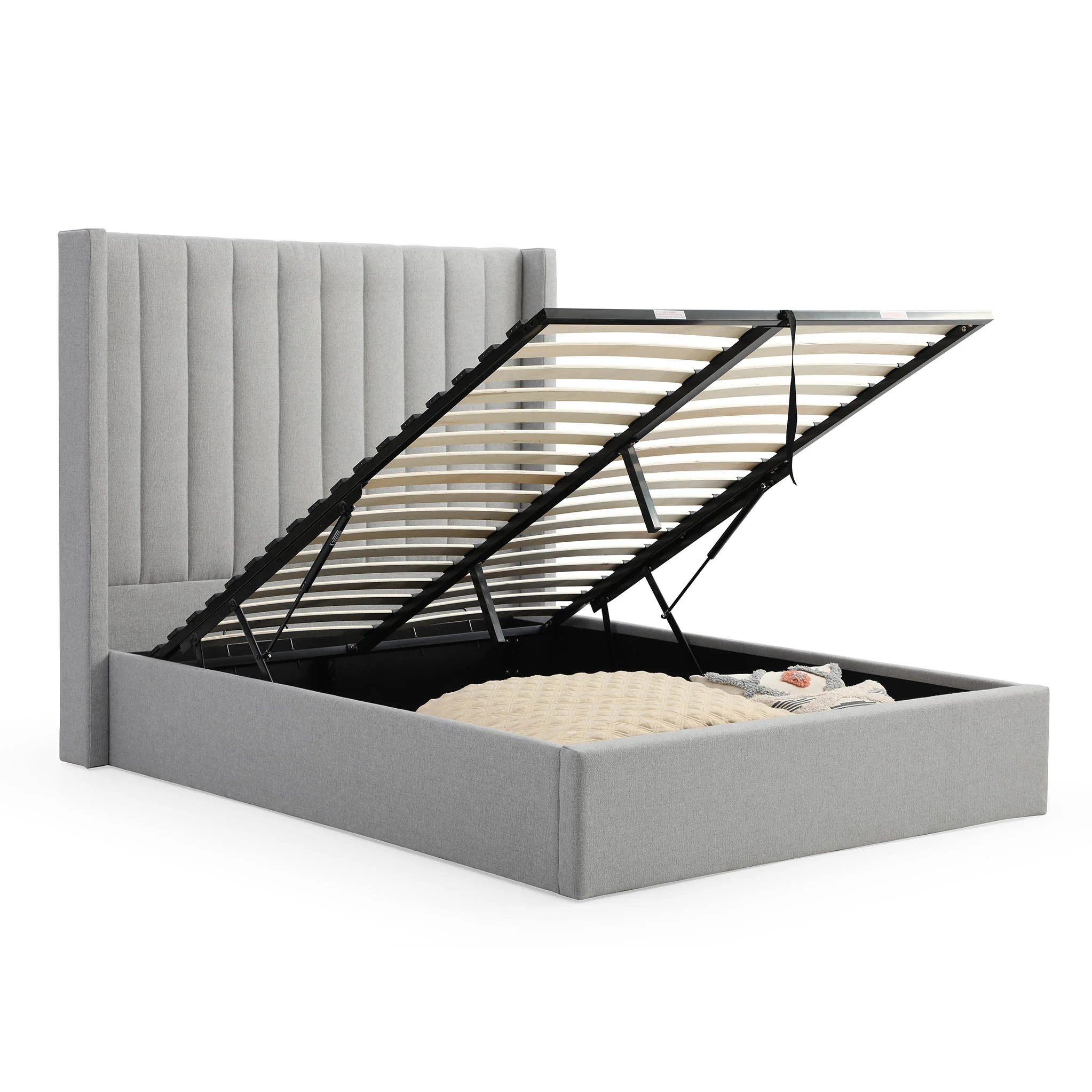 Maude Faux Wool Bed Frame - Image 3