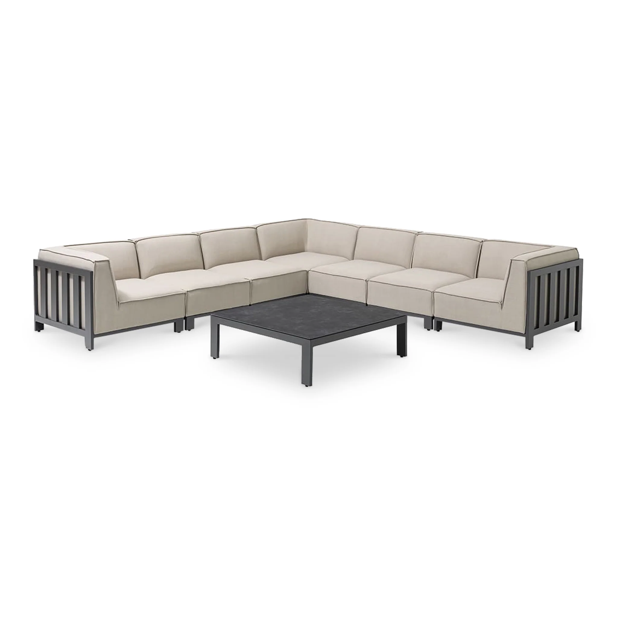 Maze Ibiza Large Corner Sofa Set with Square Table - Image 2