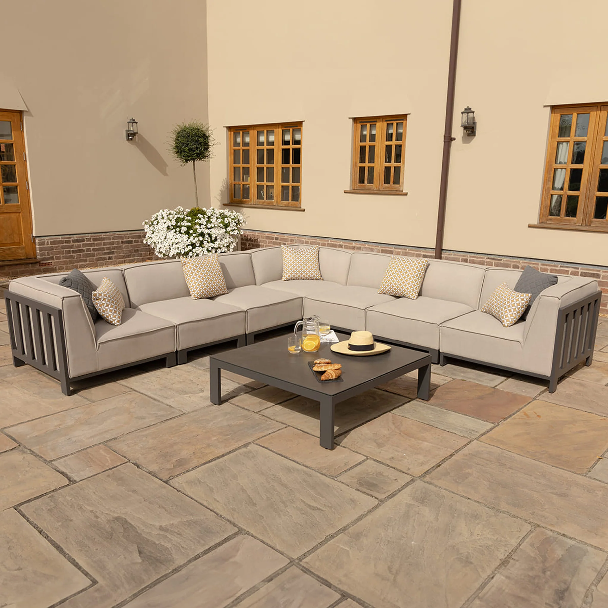 Maze Ibiza Large Corner Sofa Set with Square Table - Image 3