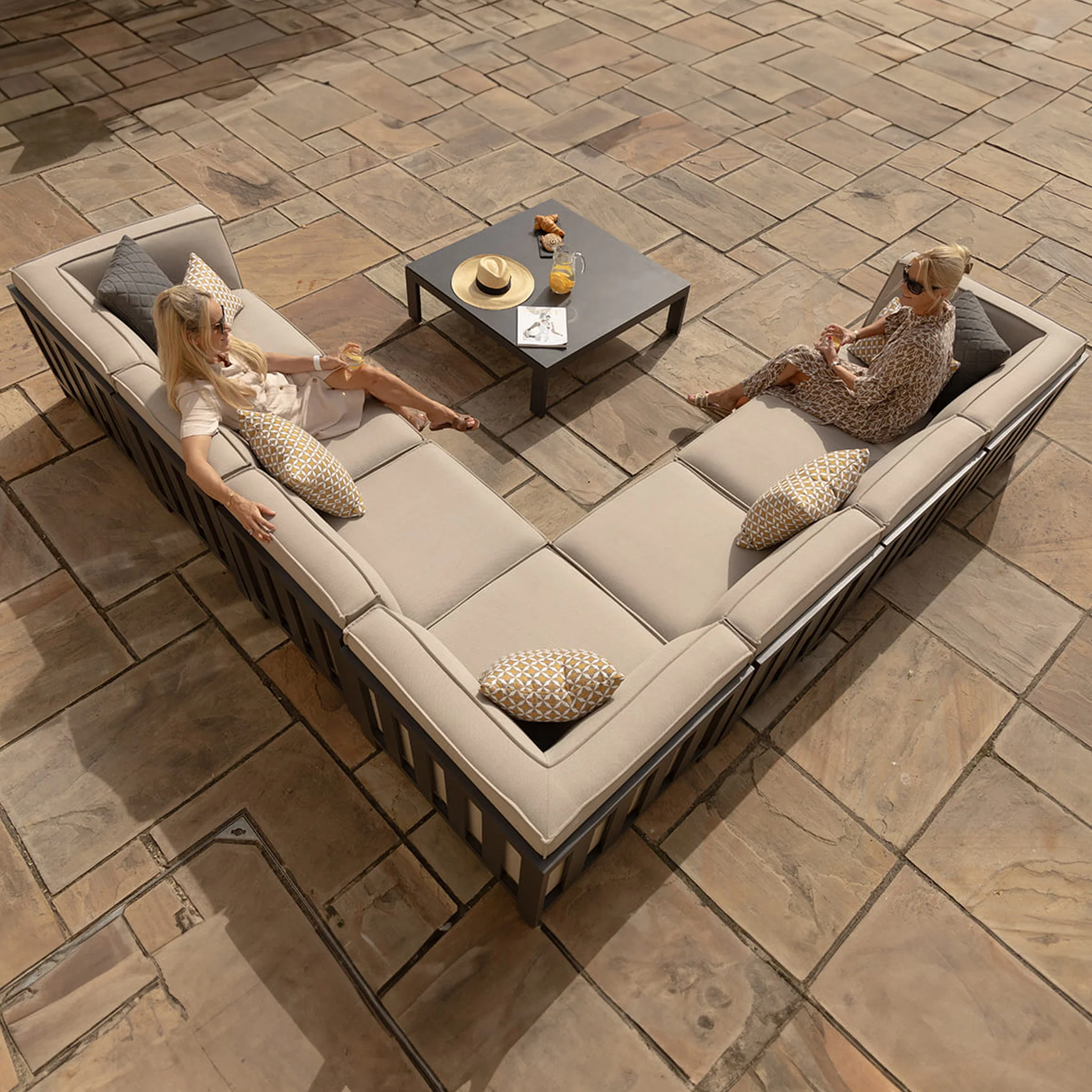 Maze Ibiza Large Corner Sofa Set with Square Table - Image 8