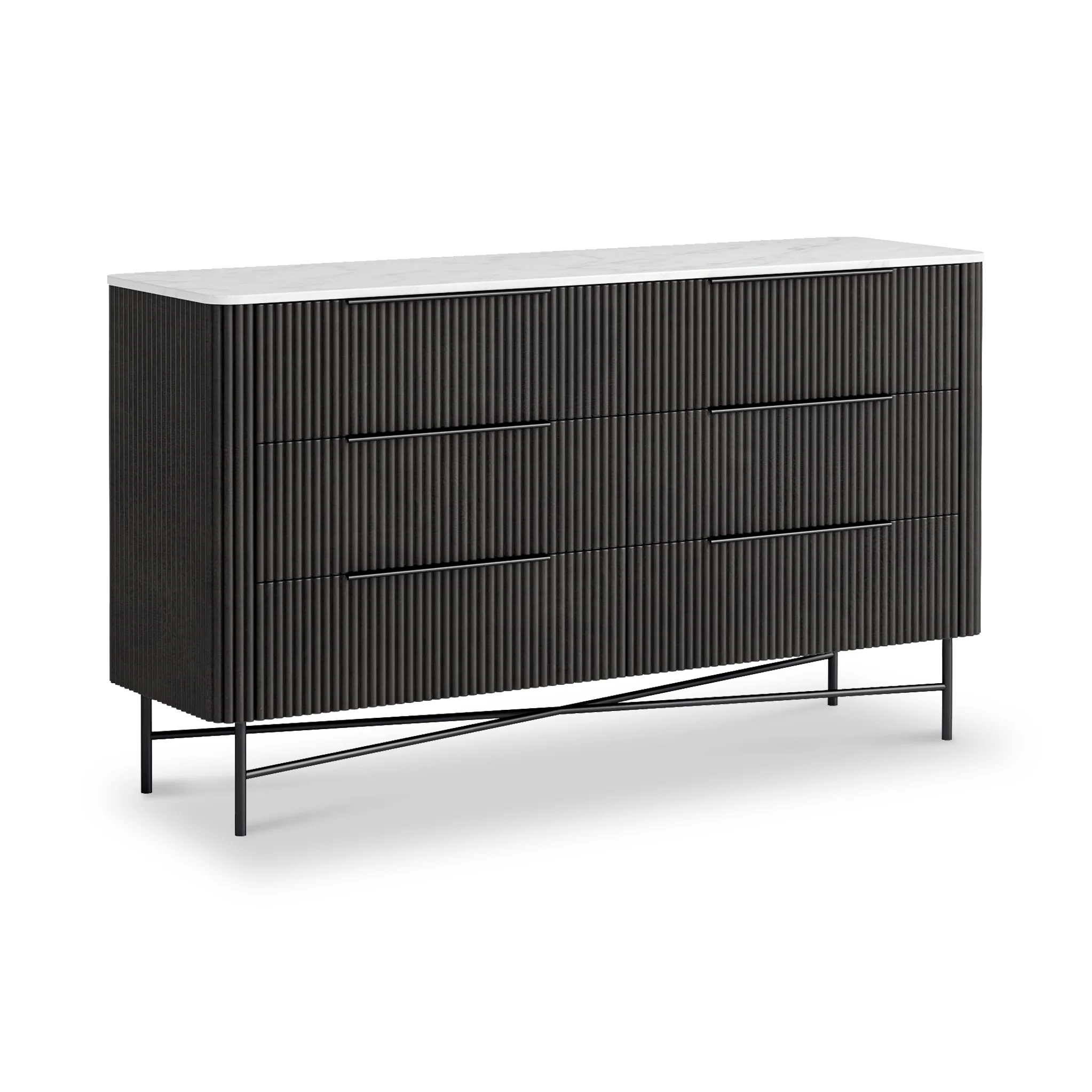 Milo Mango & Marble 6 Drawer Chest