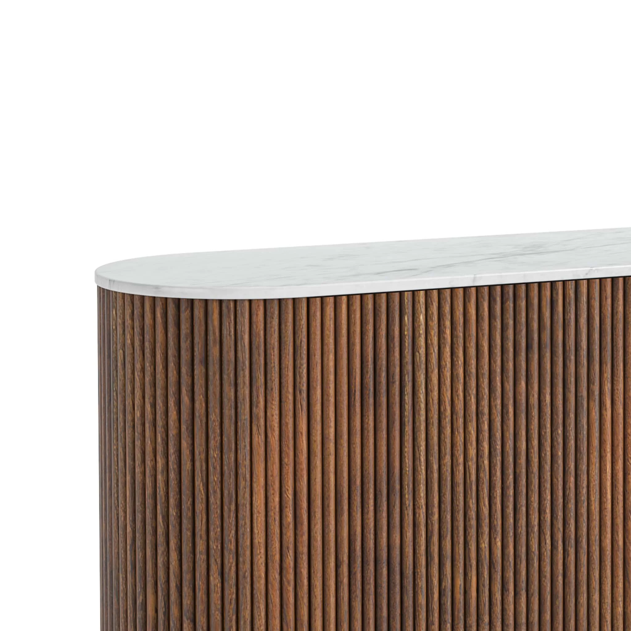 Milo Mango & Marble Fluted Small Sideboard - Image 3