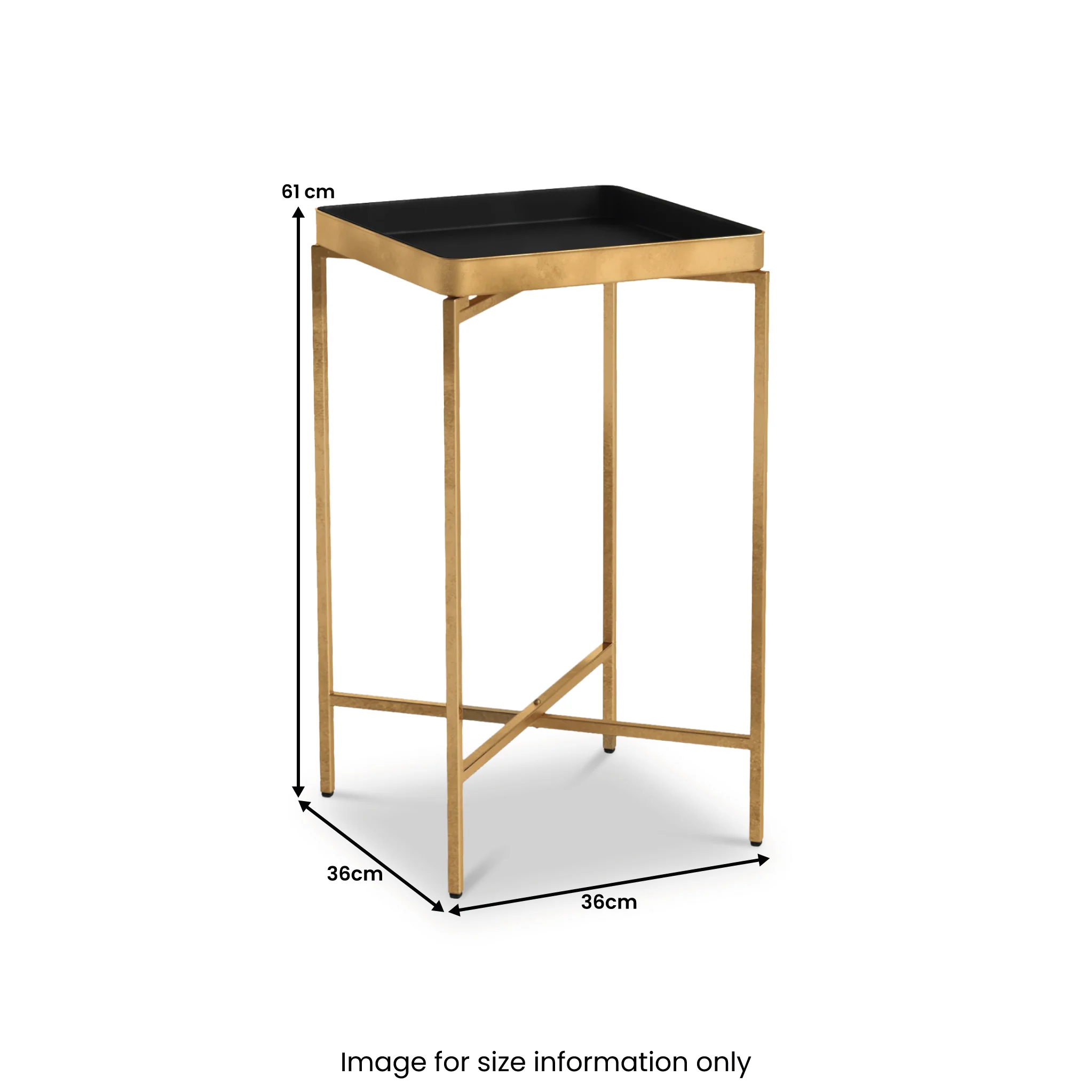 Monette Gold Side Table - Image 2