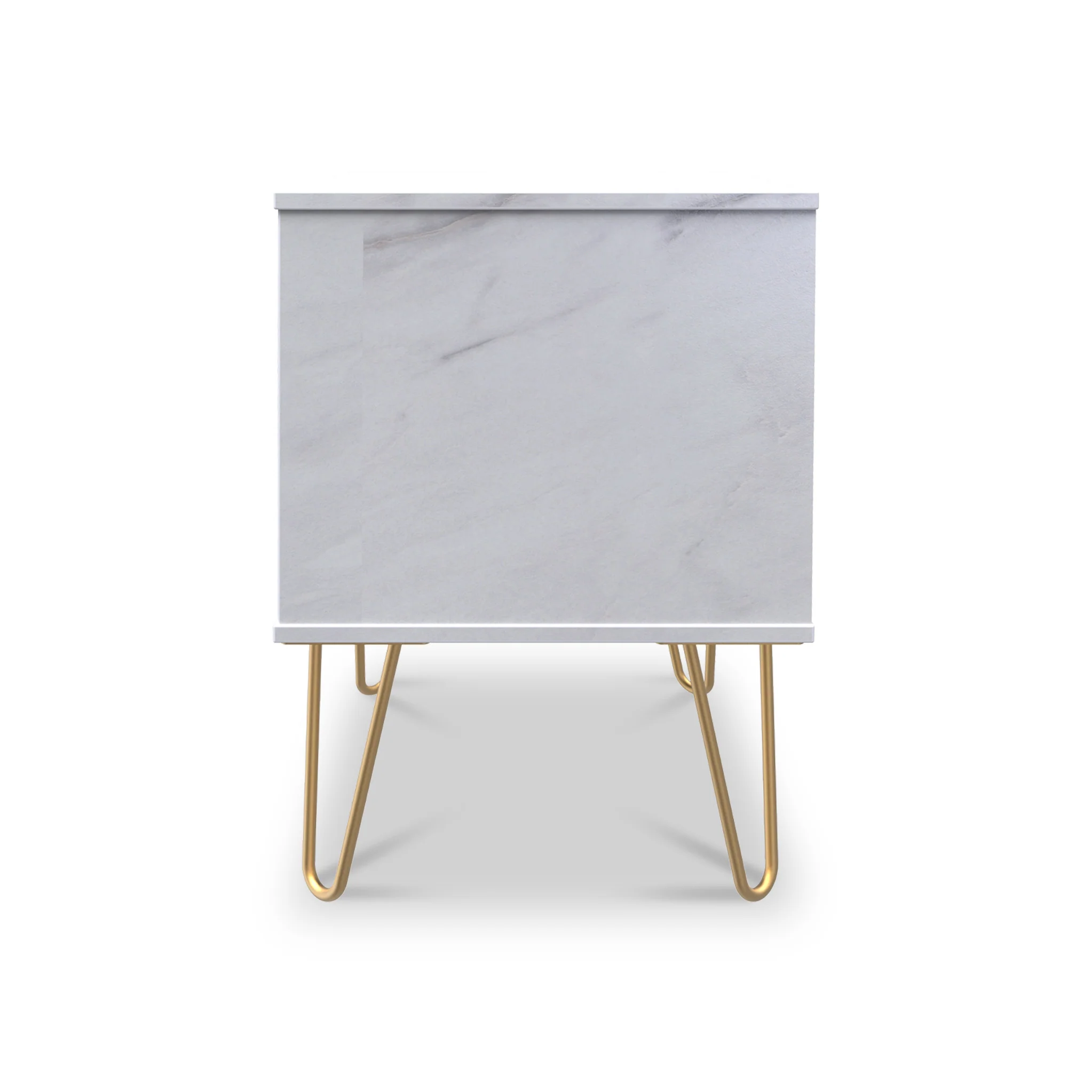 Moreno Marble Effect 2 Drawer Bedside - Image 3
