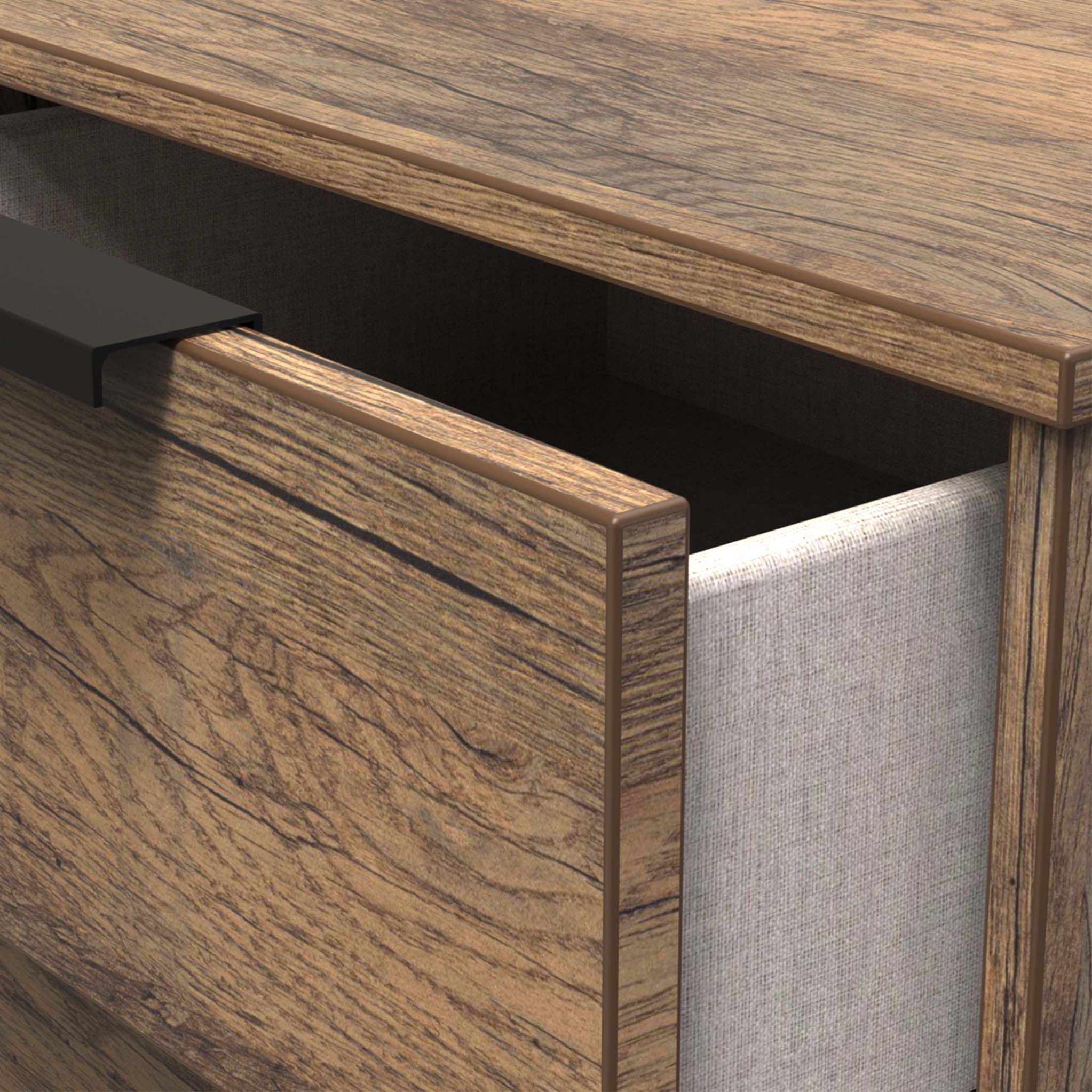 Moreno Rustic Oak Media Console Unit - Image 4