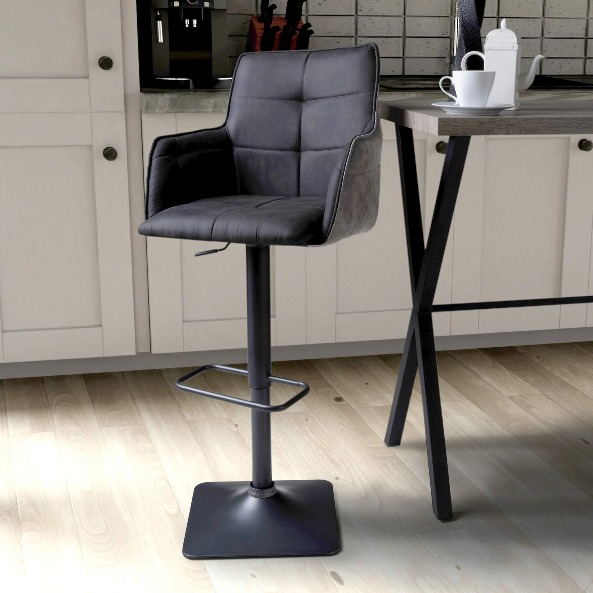 Morwyn Faux Suede Bar Stool - Image 9