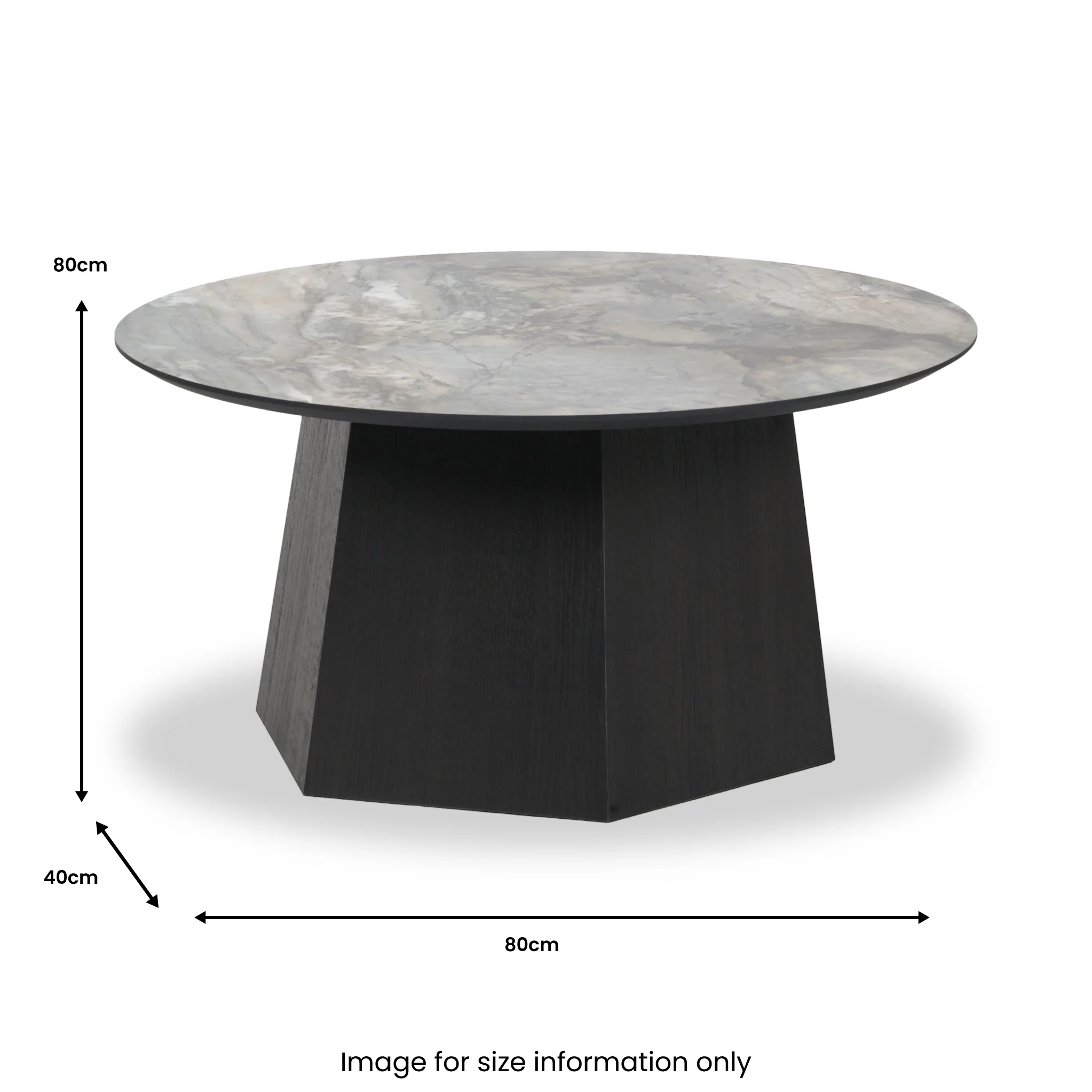 Myana Marble Effect Coffee Table - Image 7