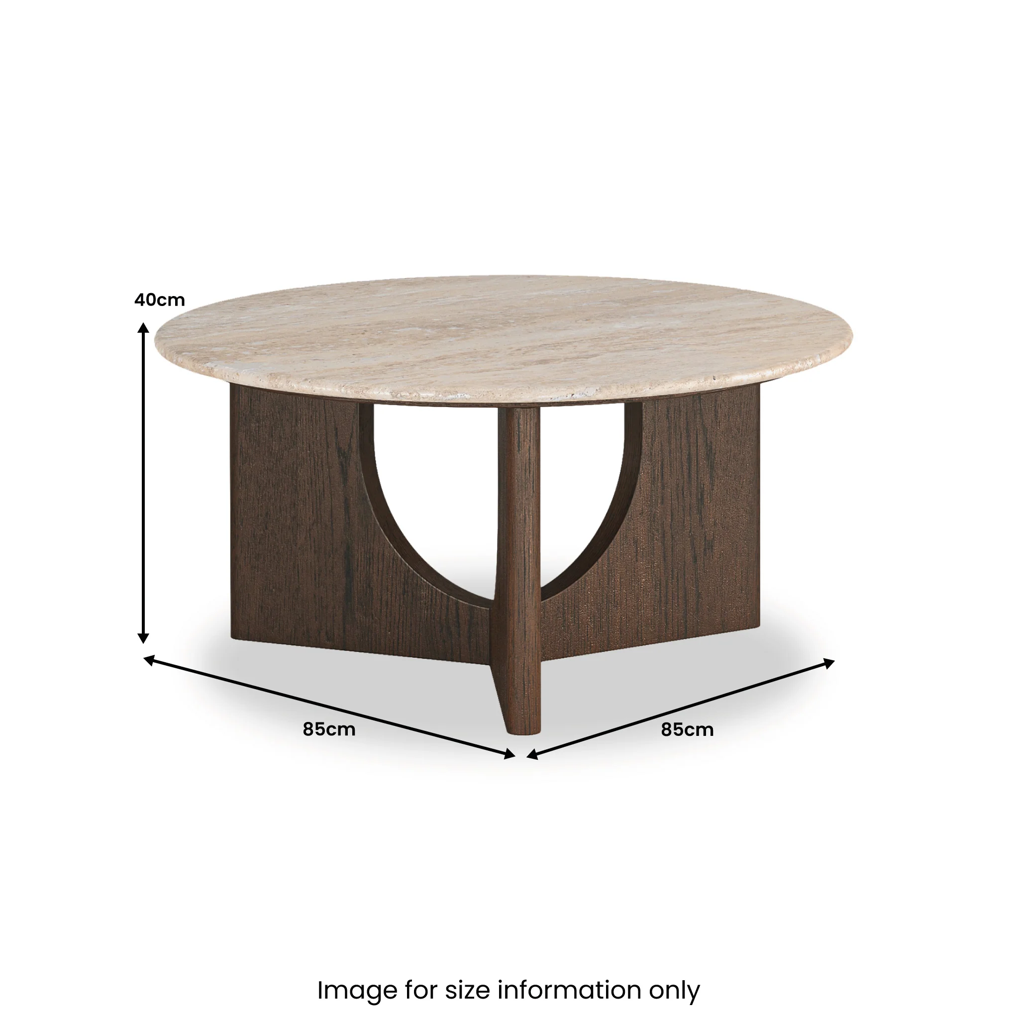 Mylor Travertine Top Coffee Table - Image 4