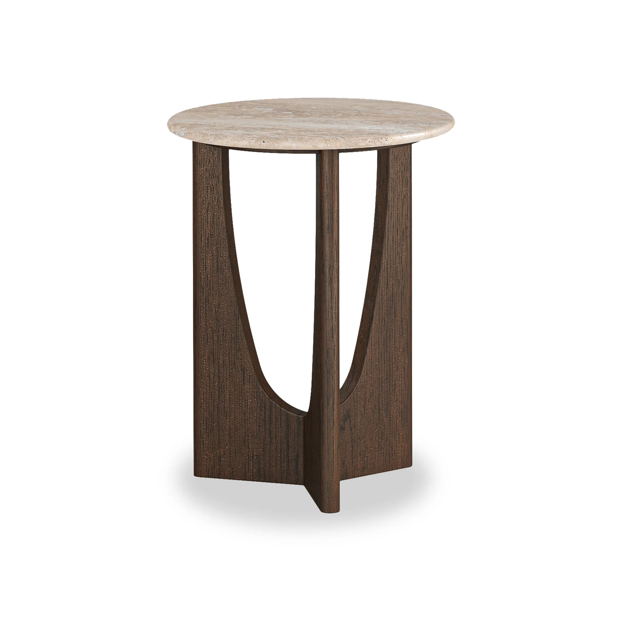 Mylor Travertine Top Side Table