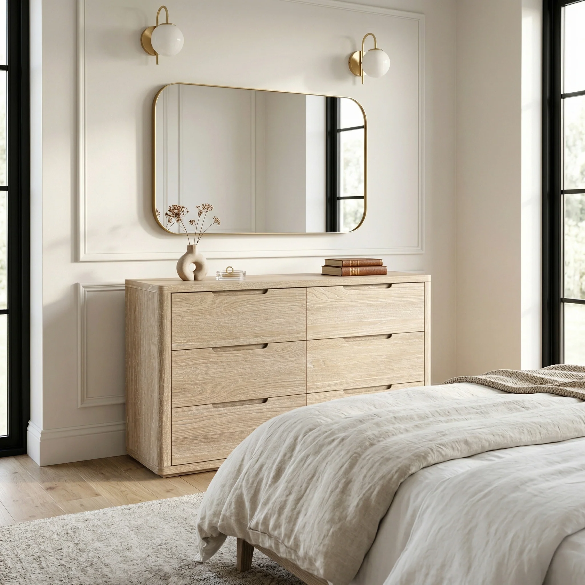Mylor Washed Oak 6 Drawer Chest - Image 2