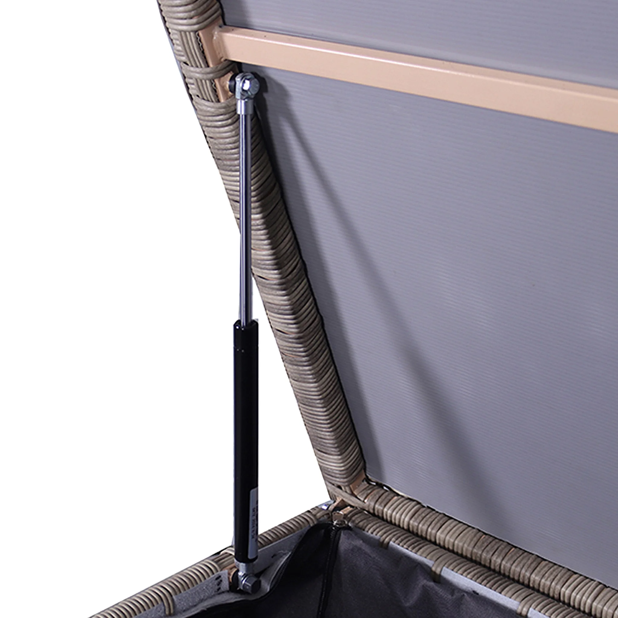 Natural Weave 510L Cushion Storage Box with Gas Lift - Image 11