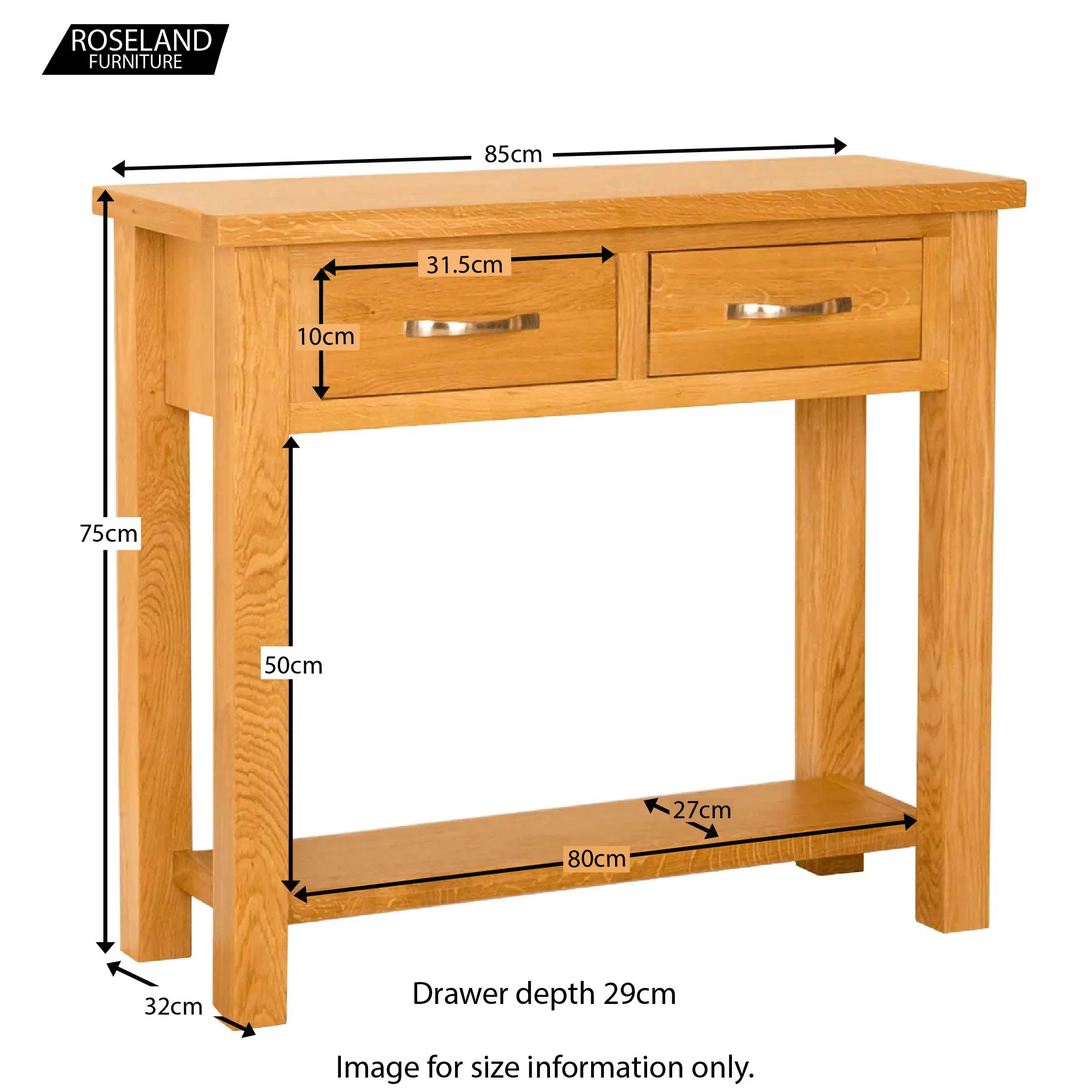 Newlyn Oak Console Table - Image 11