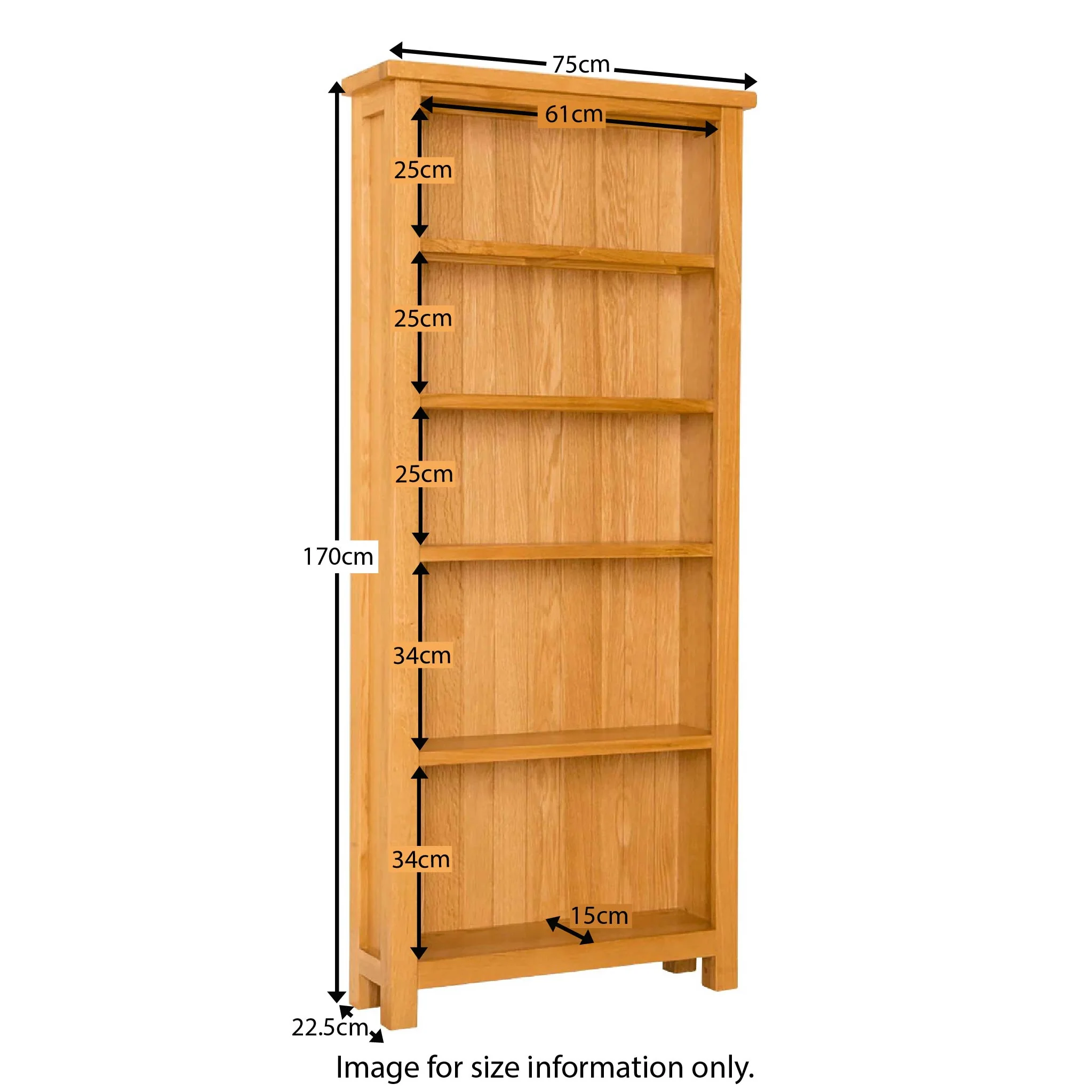Newlyn Oak Large Bookcase - Image 6