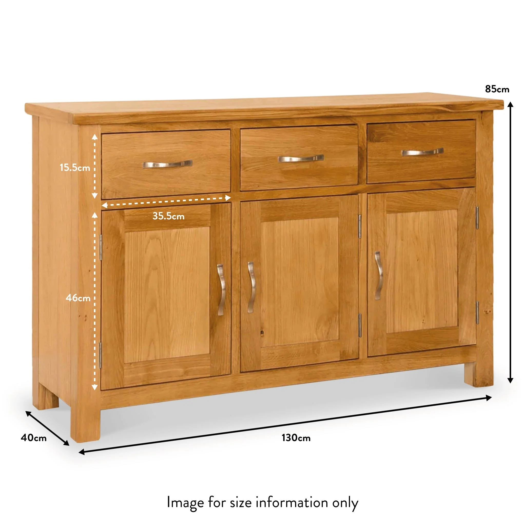 Newlyn Oak Large Sideboard - Image 6