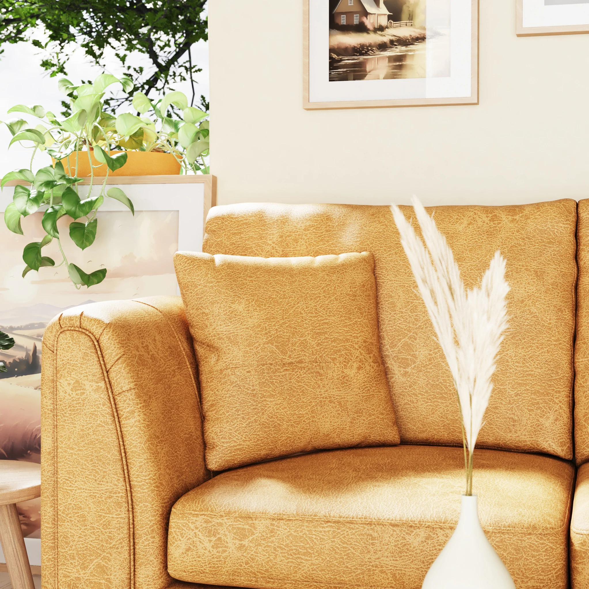 Oakley Faux Leather 3 Seater Sofa - Image 39