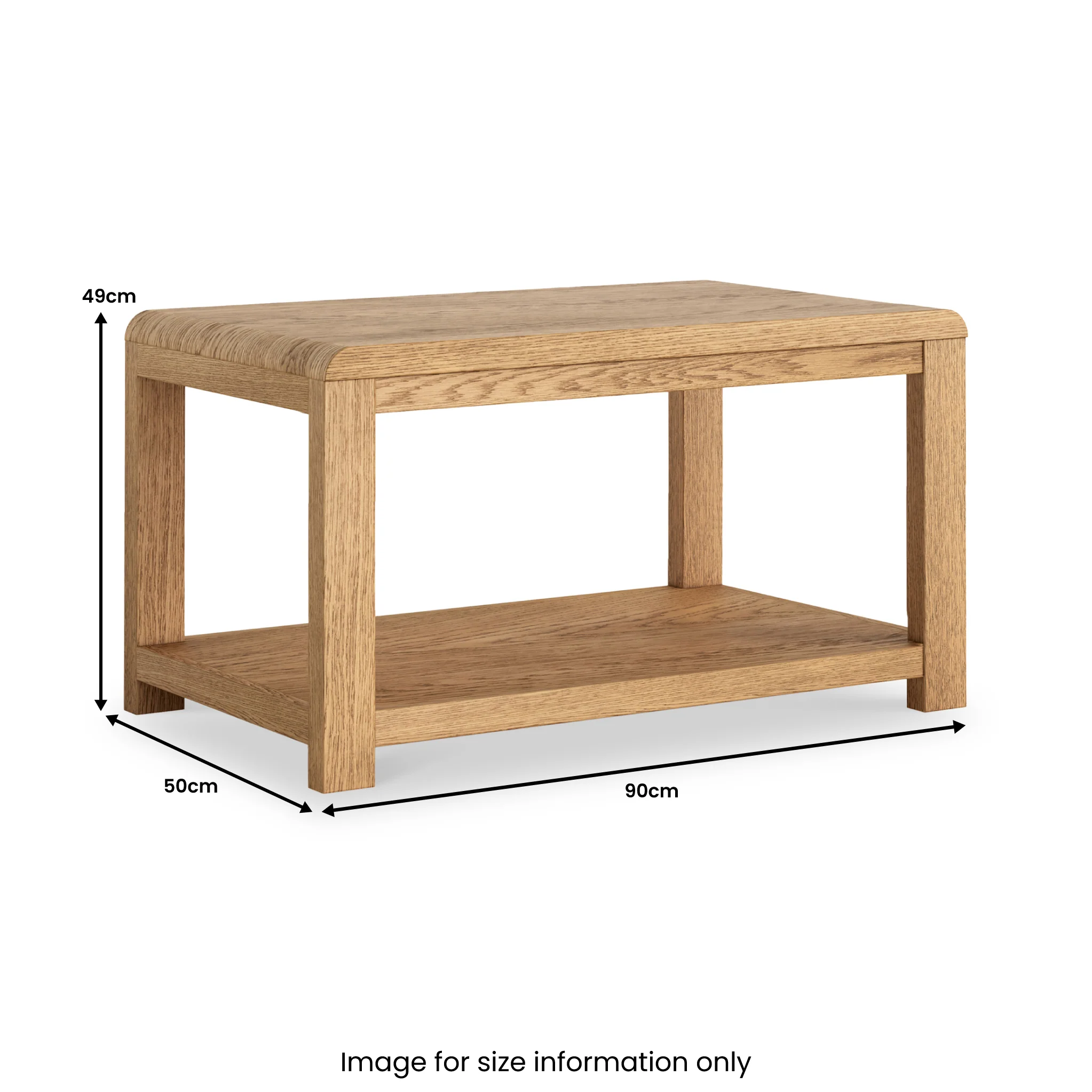 Penryn Oak Coffee Table with Shelf - Image 4