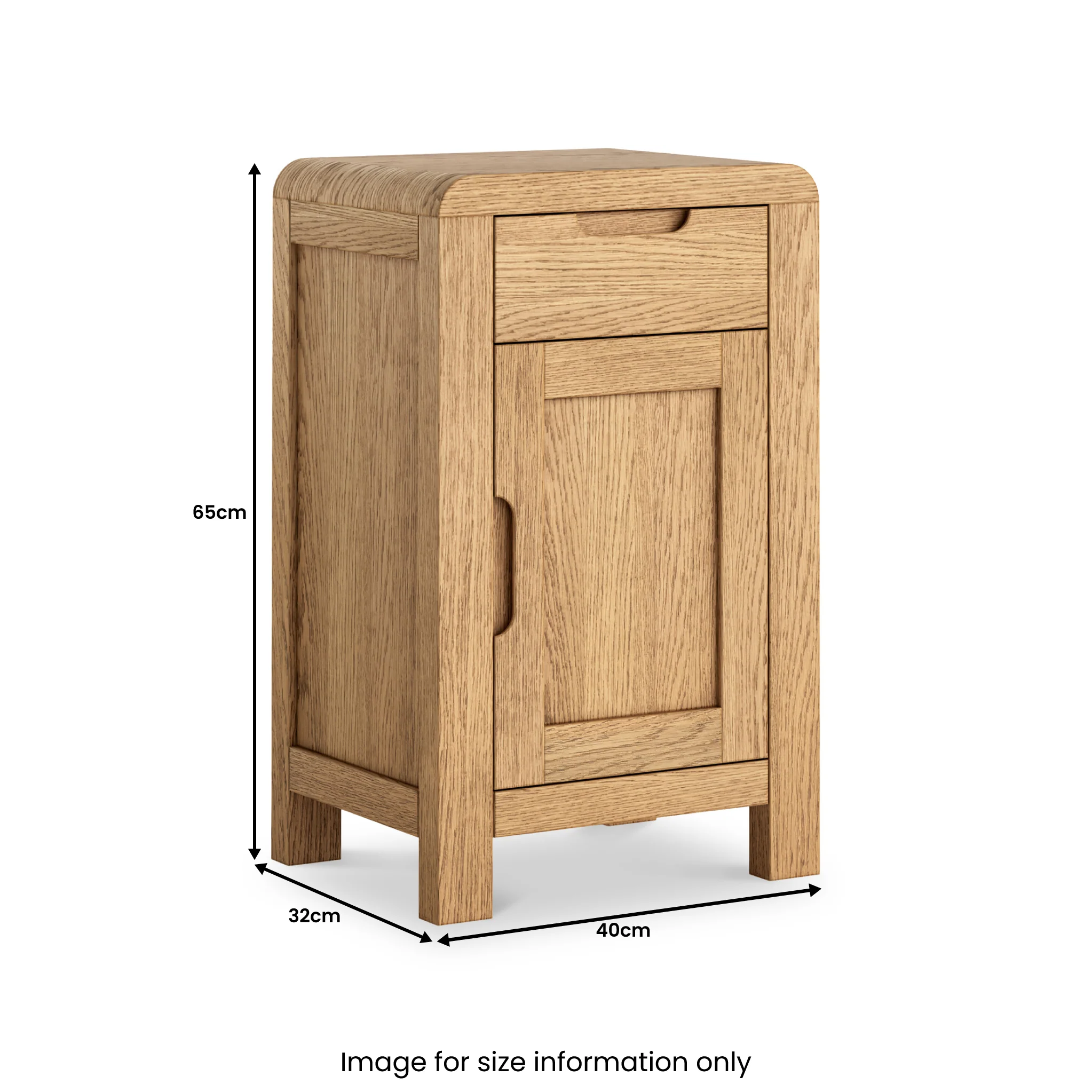 Penryn Oak Small Cupboard - Image 4