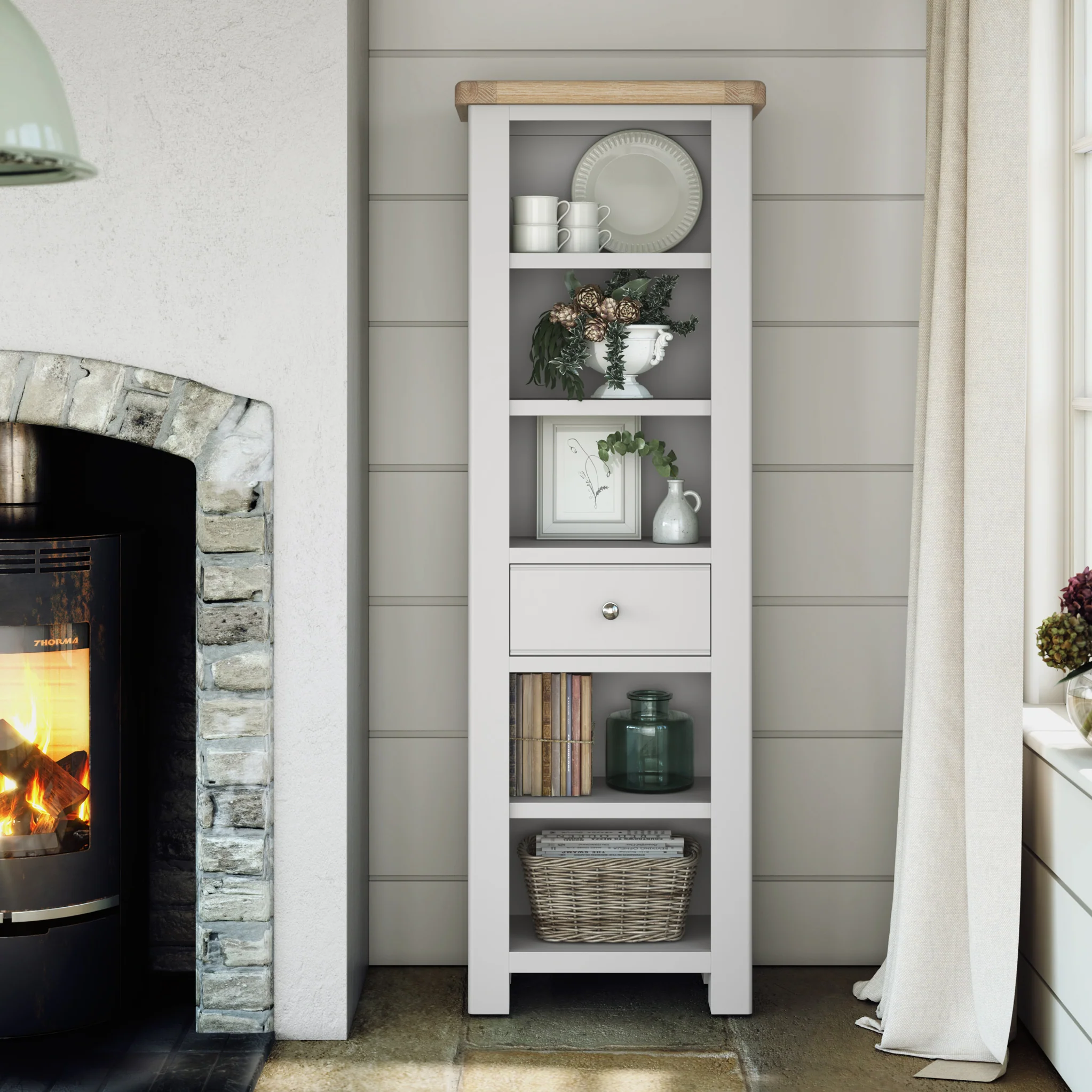 Penzance Slim Bookcase - Image 4