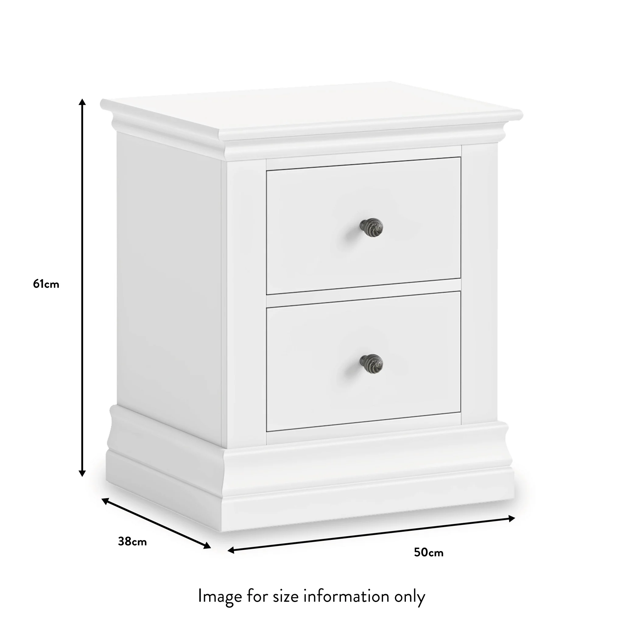 Porter 2 Drawer Bedside Table - Image 43