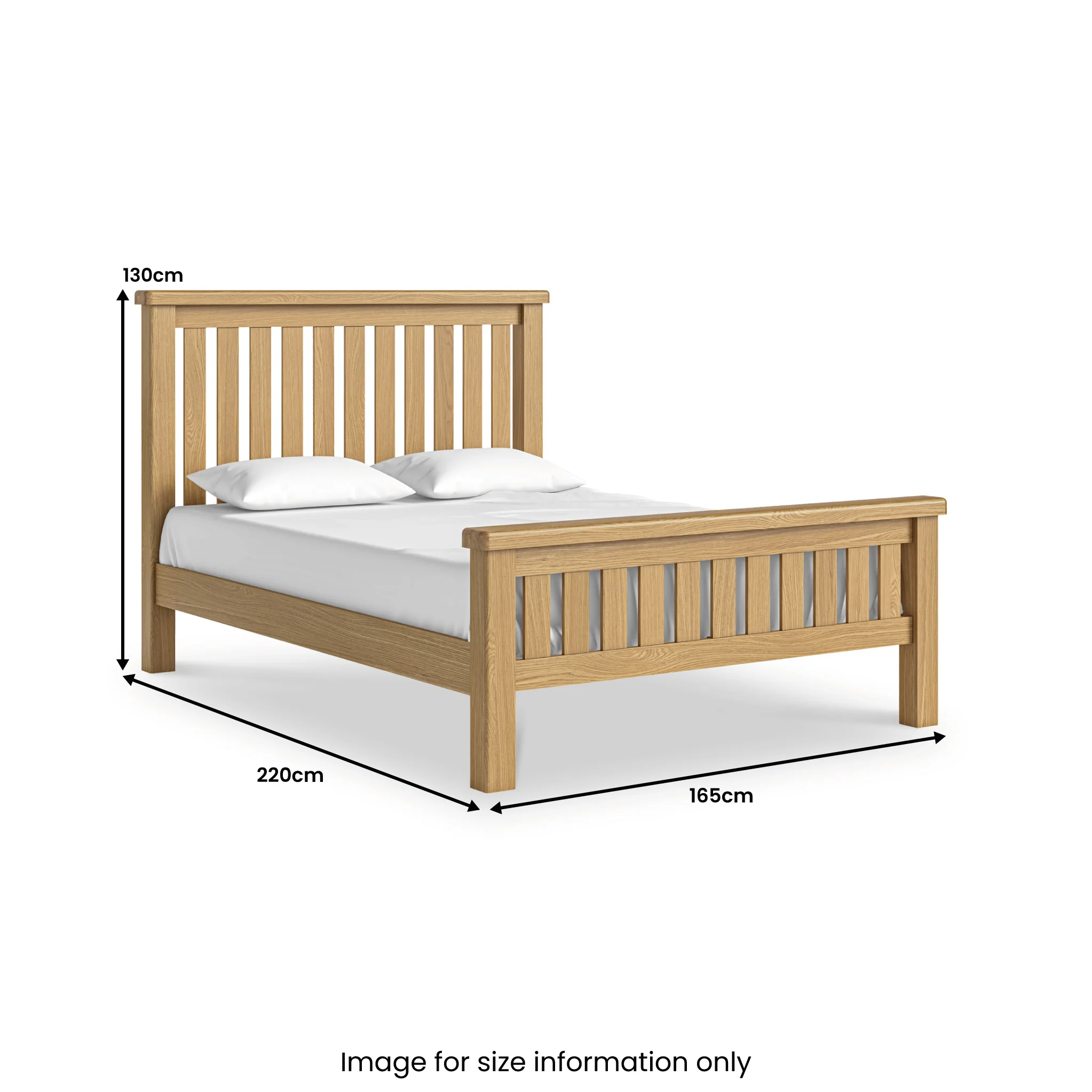 Portland Oak Bed Frame - Image 6