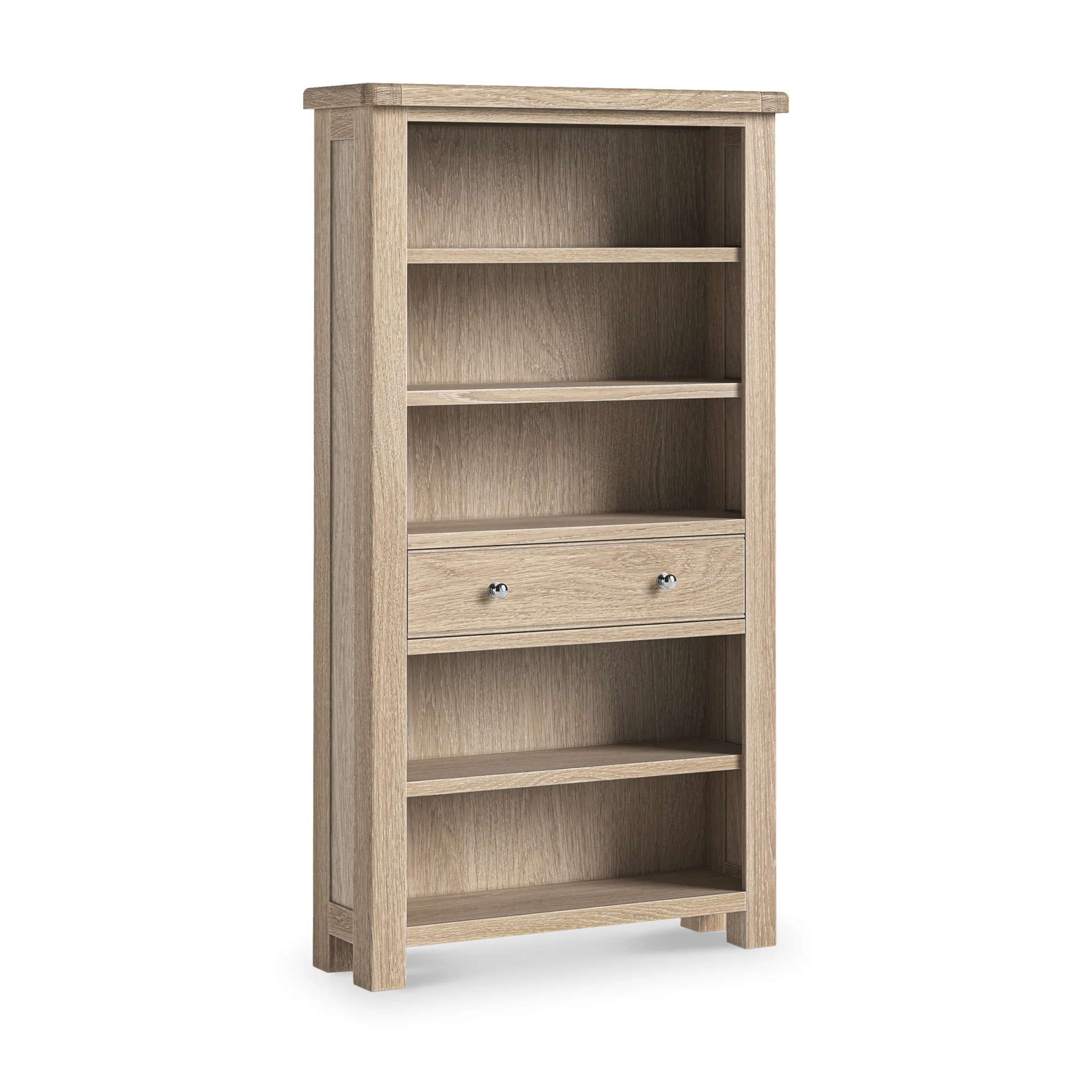 Portland Washed Oak Large Bookcase