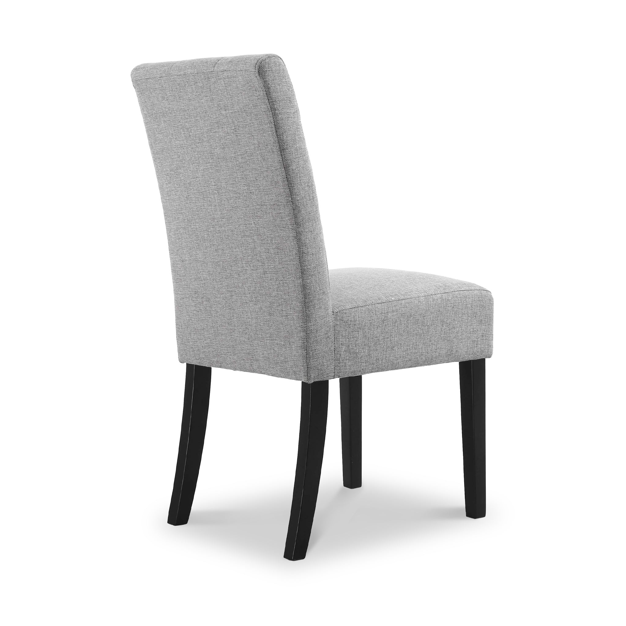 Pryder Faux Linen Dining Chair with Black Legs - Image 10