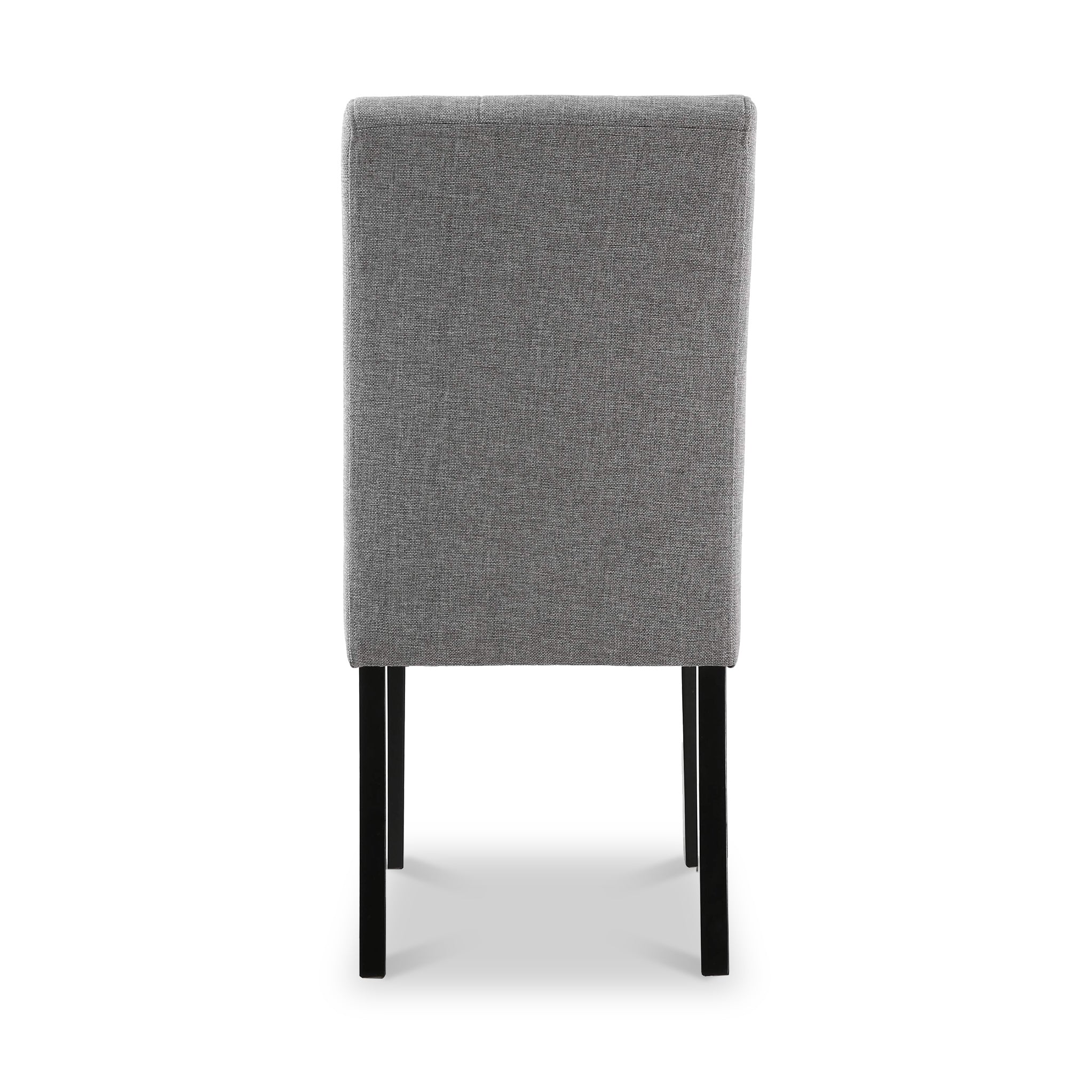 Pryder Faux Linen Dining Chair with Black Legs - Image 11