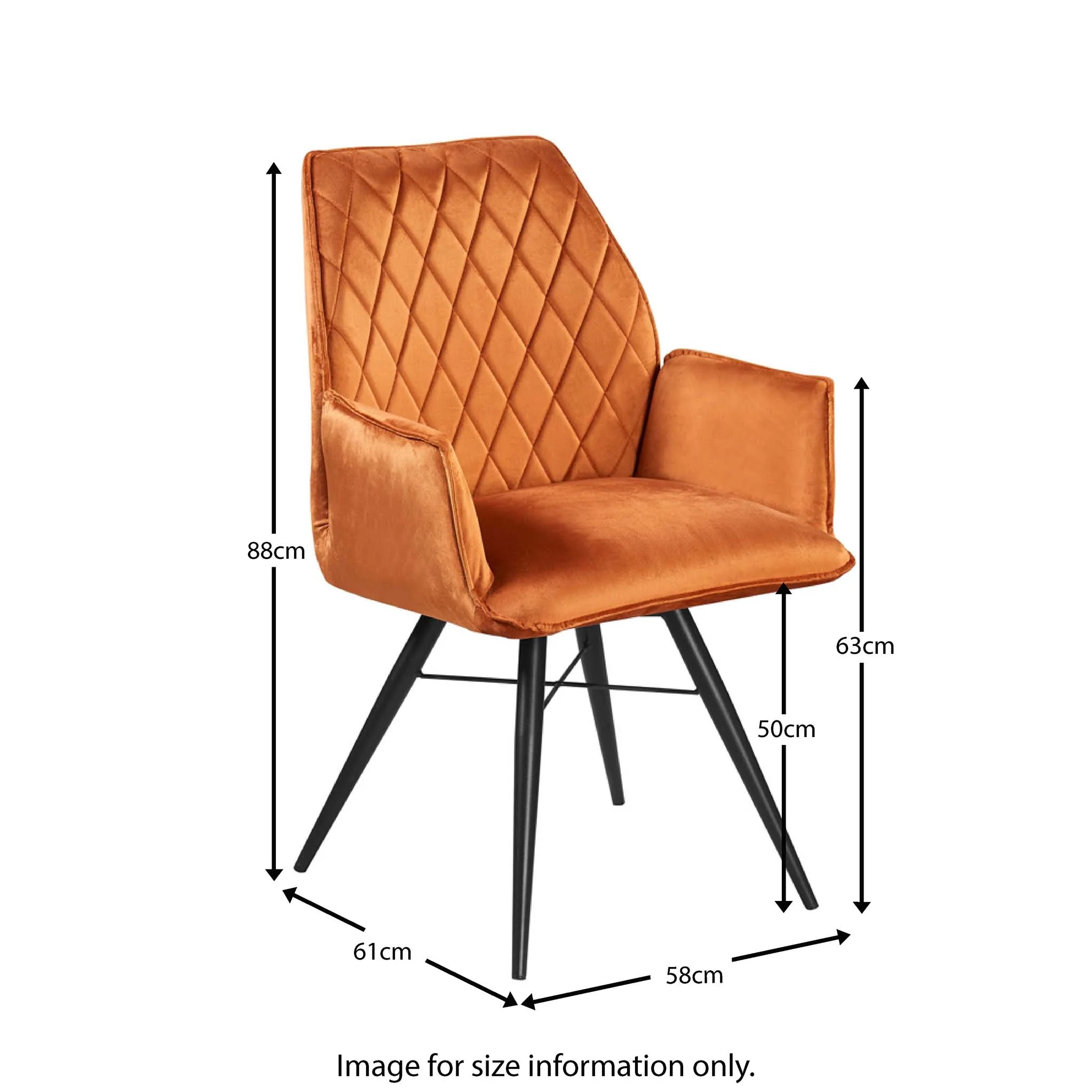 Quinn Swivel Velvet Dining Chair - Image 12