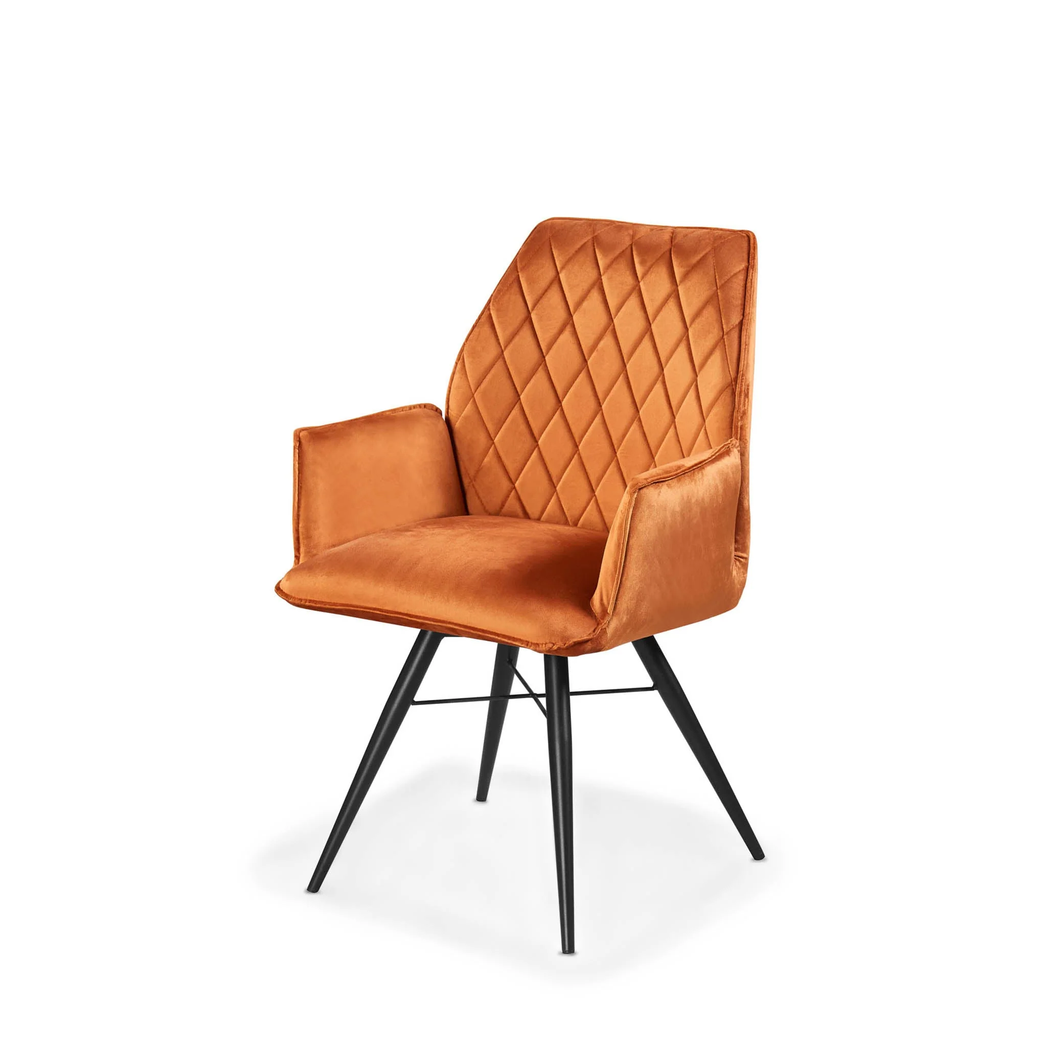Quinn Swivel Velvet Dining Chair - Image 3