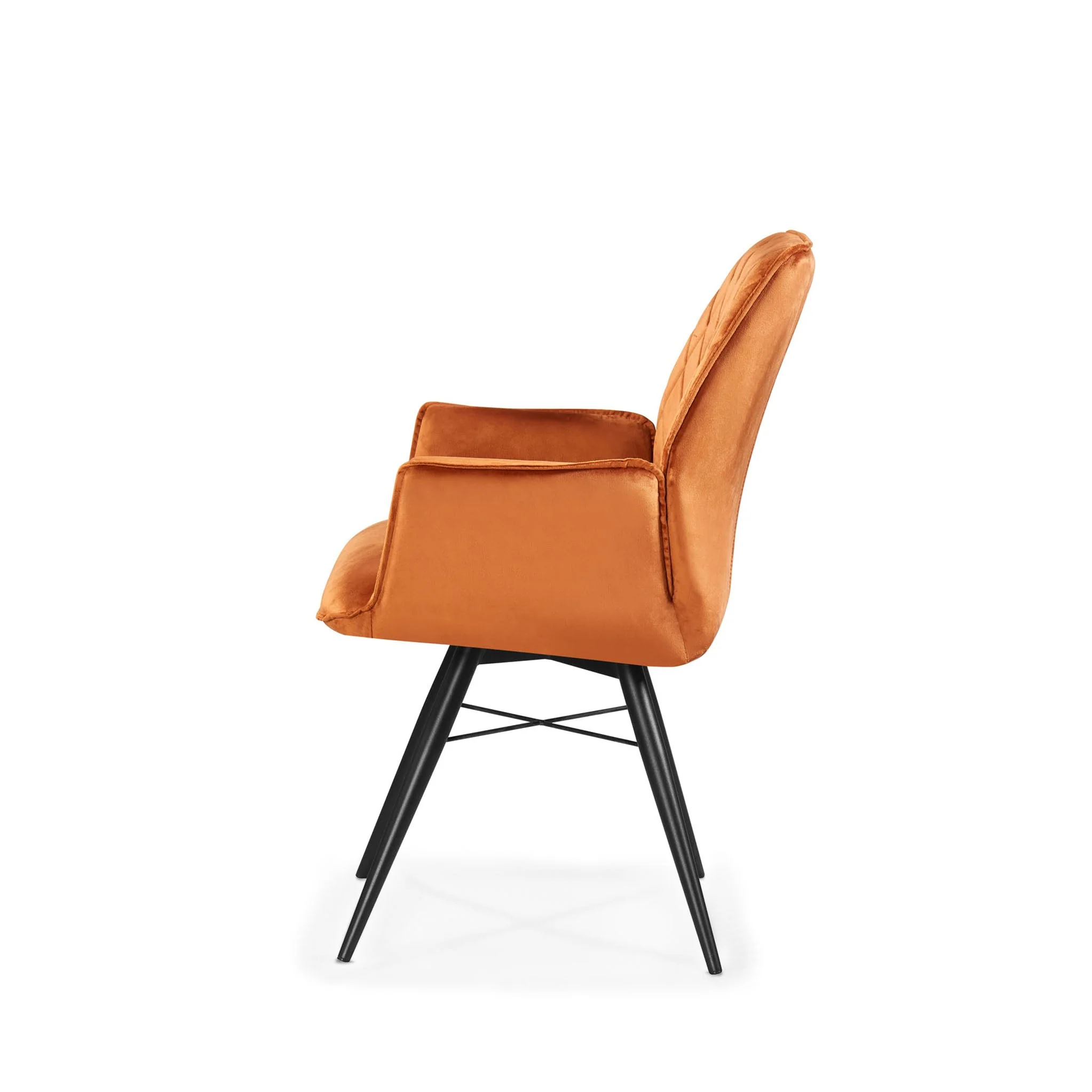 Quinn Swivel Velvet Dining Chair - Image 4