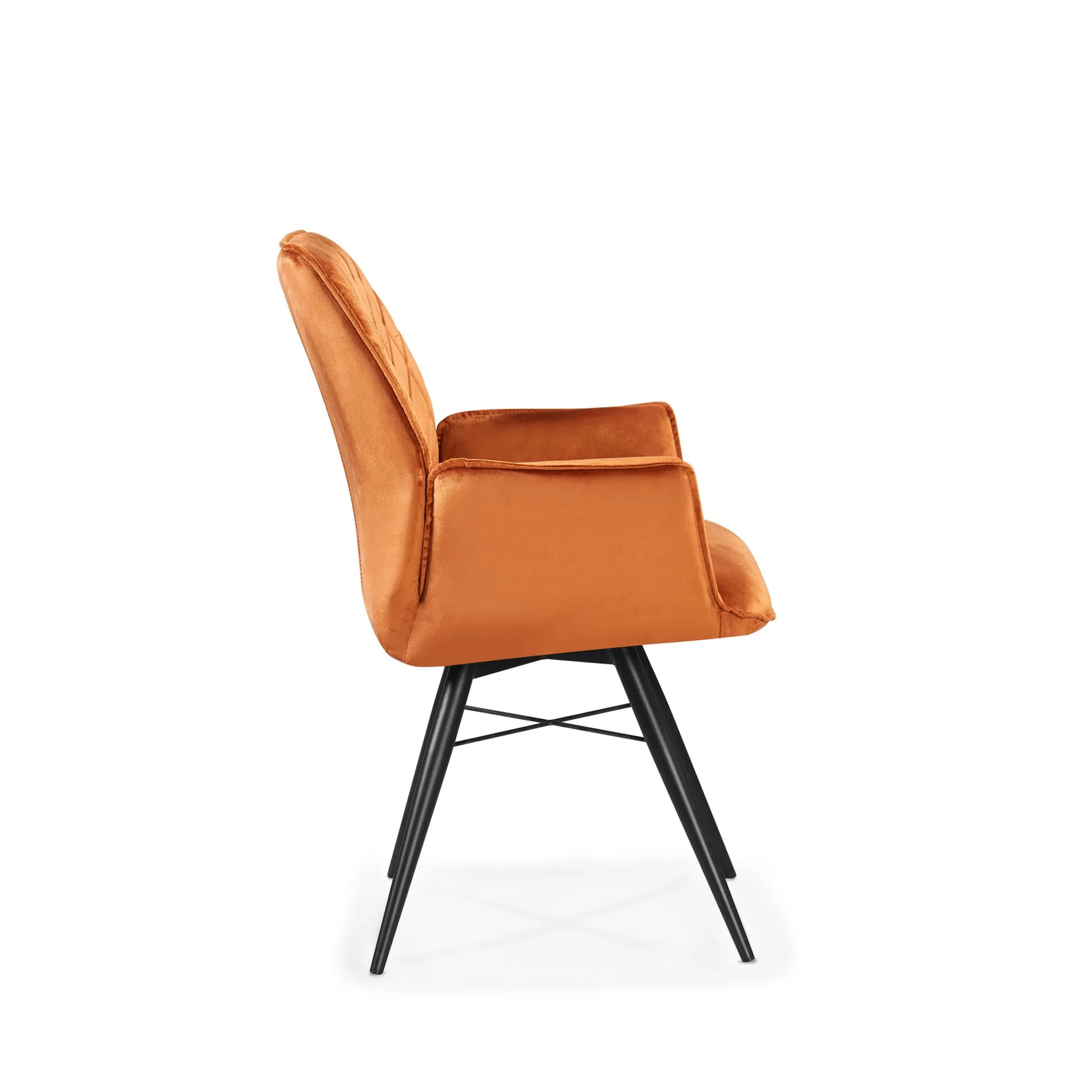 Quinn Swivel Velvet Dining Chair - Image 8