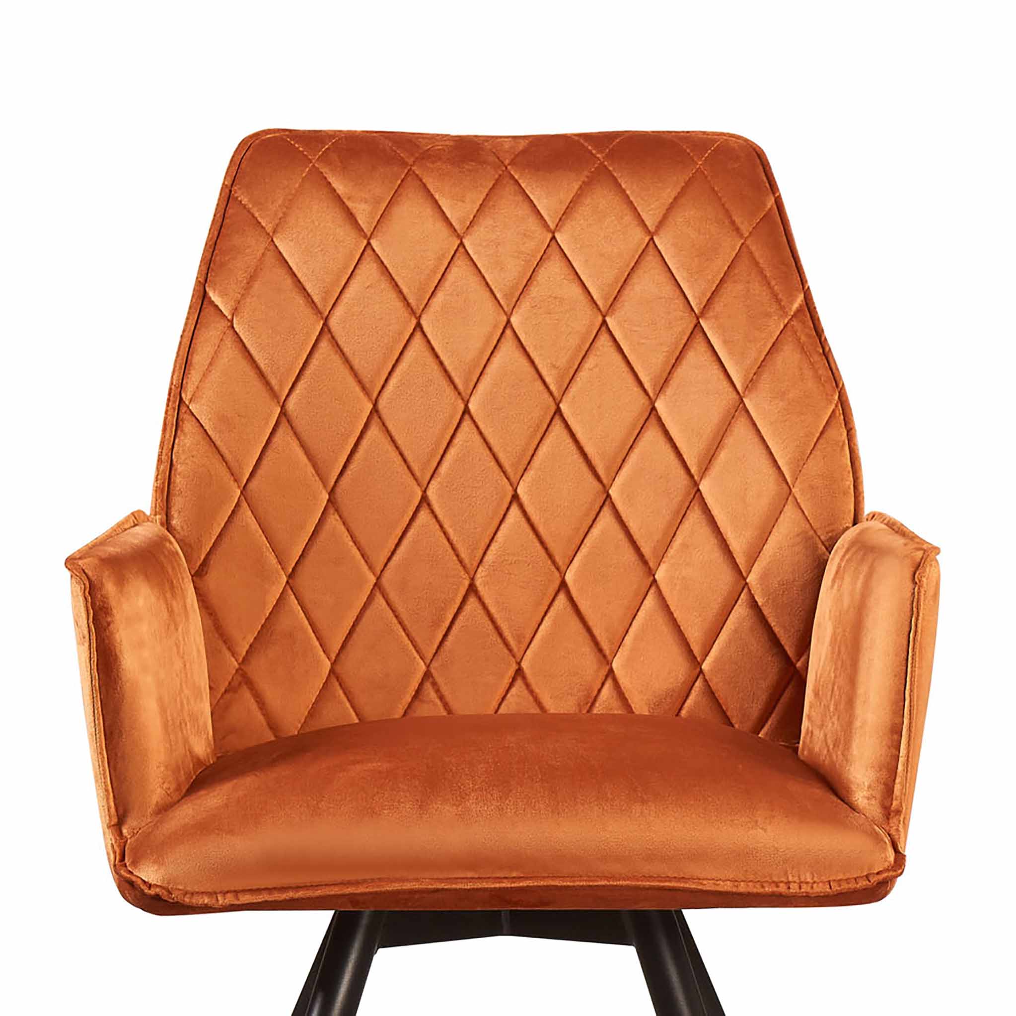 Quinn Swivel Velvet Dining Chair - Image 9