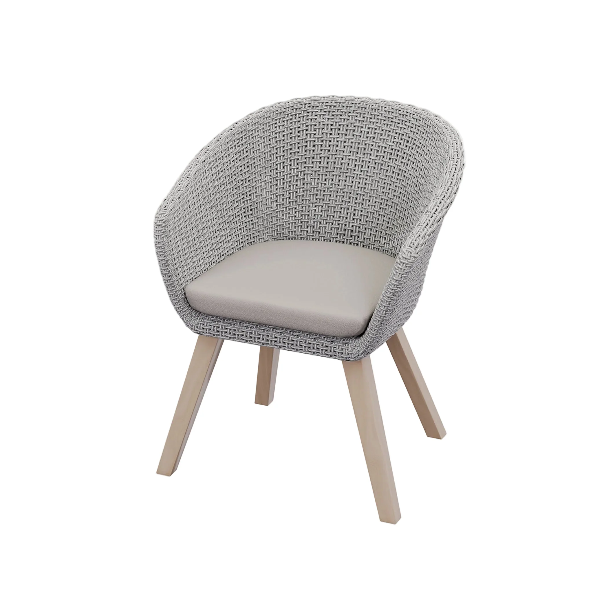 Roma FSC 6 Seater 150cm Round Sunray with Concrete Insert Dining Set with 6 Sol Dining Chairs - Image 7