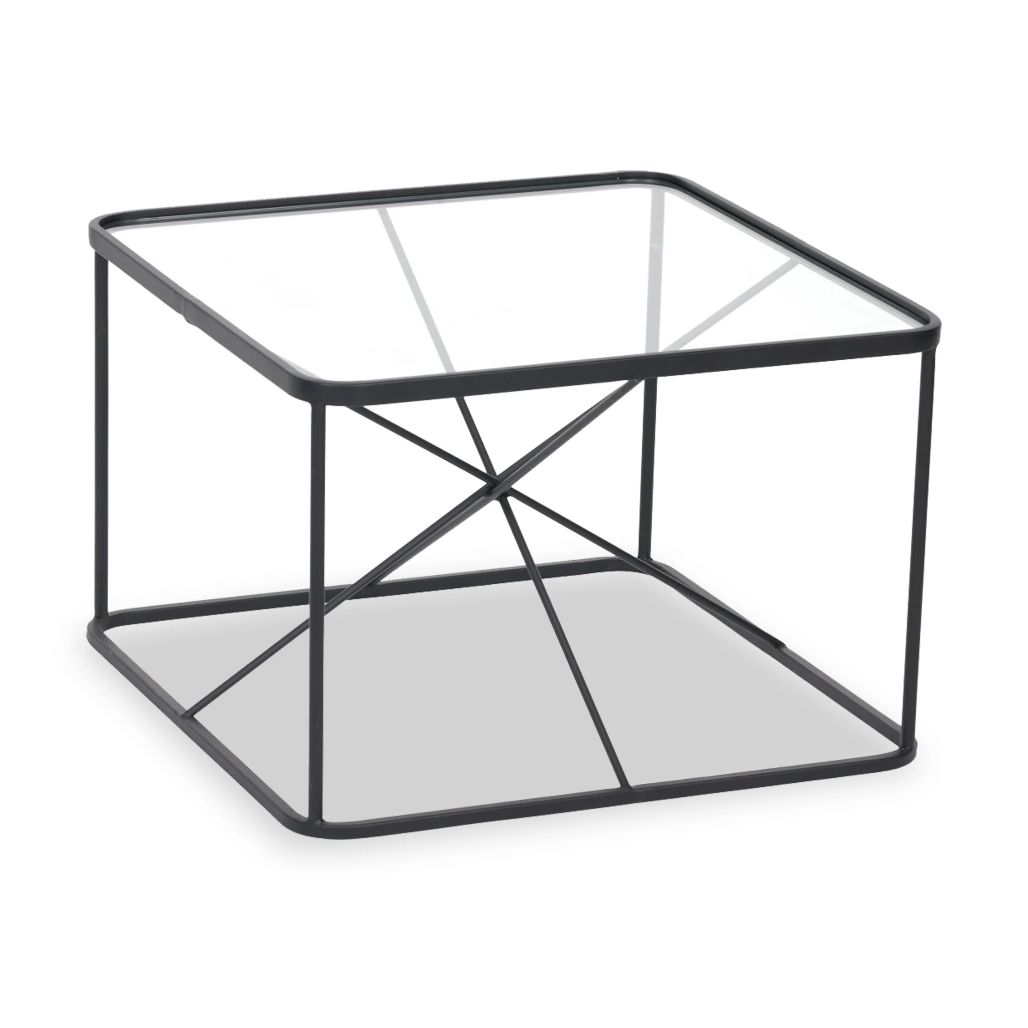 Roxy Glass Top Square Coffee Table