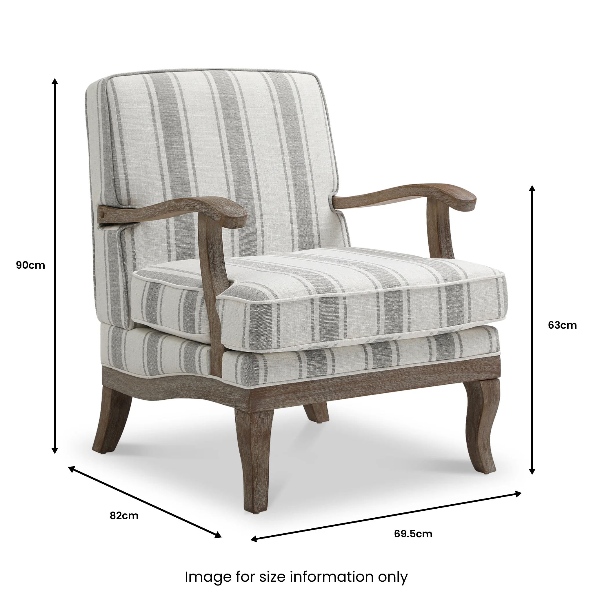 Sandringham Striped Linen Accent Chair - Image 10