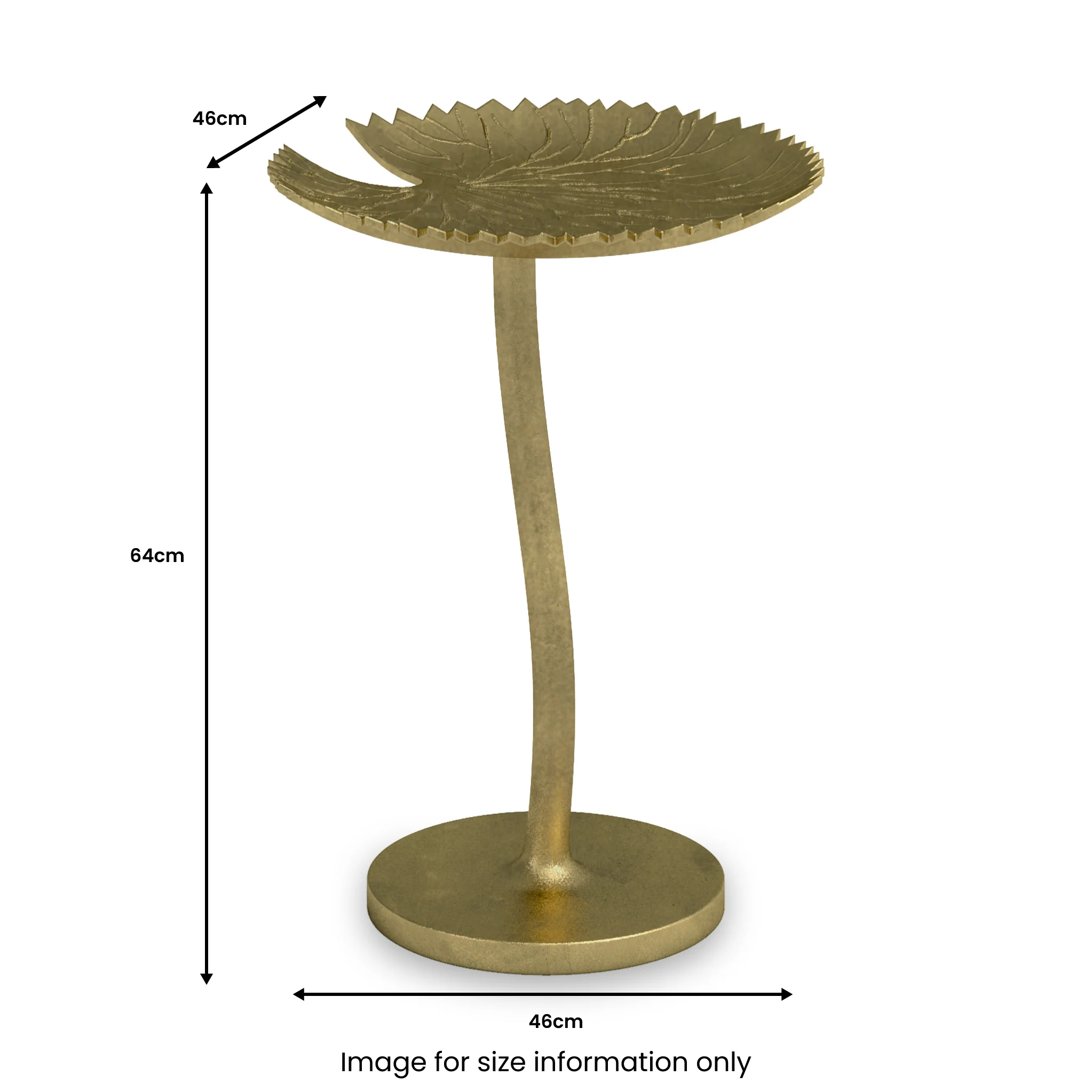 Santos Gold Leaf Side Table - Image 5
