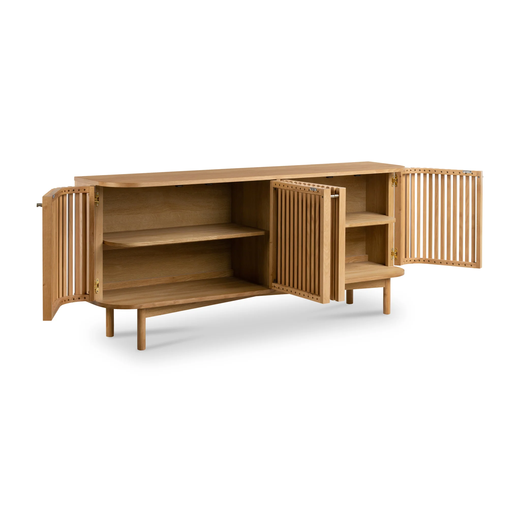 Shorwell Oak Slatted Large Sideboard - Image 4