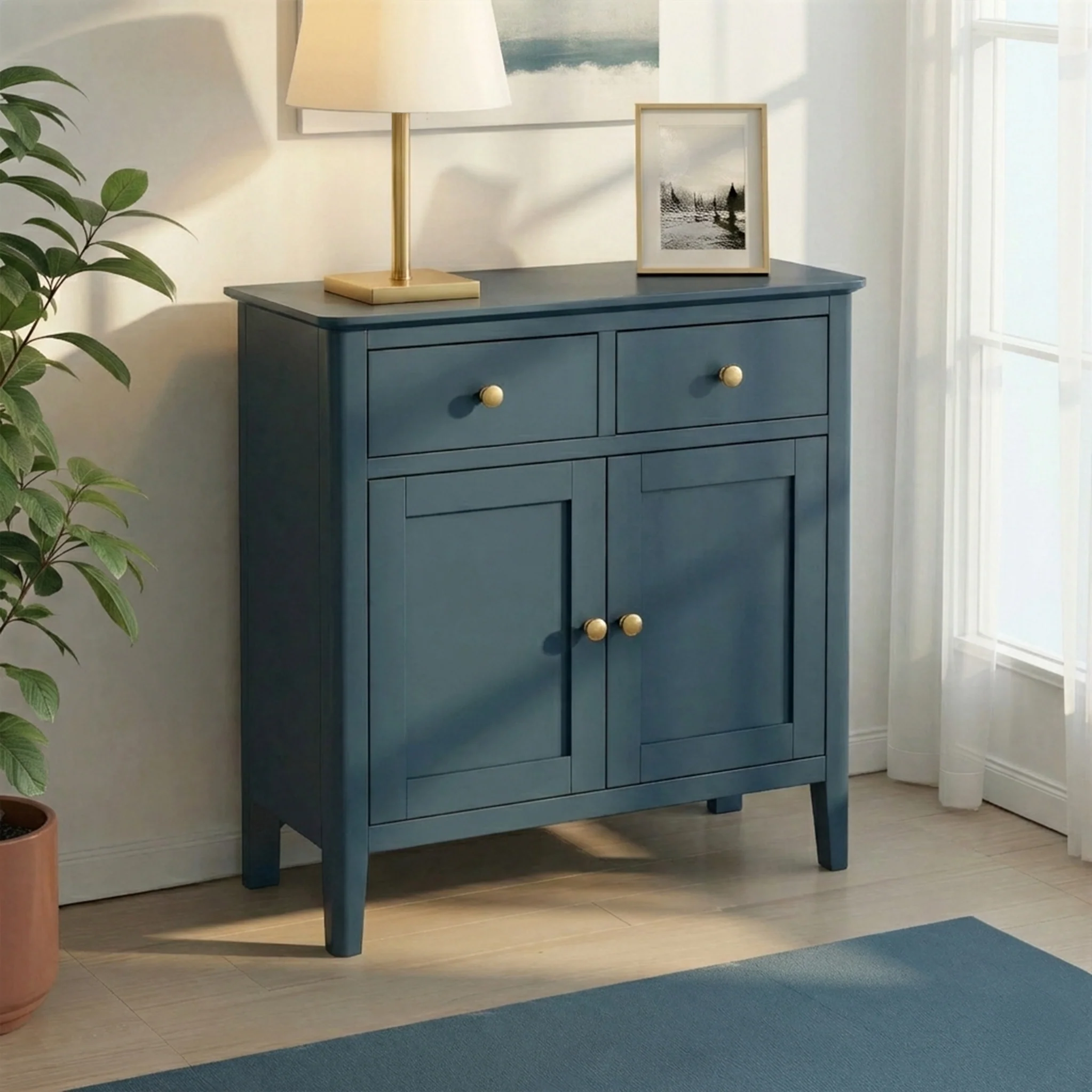 Stirling Blue Mini Sideboard - Image 2