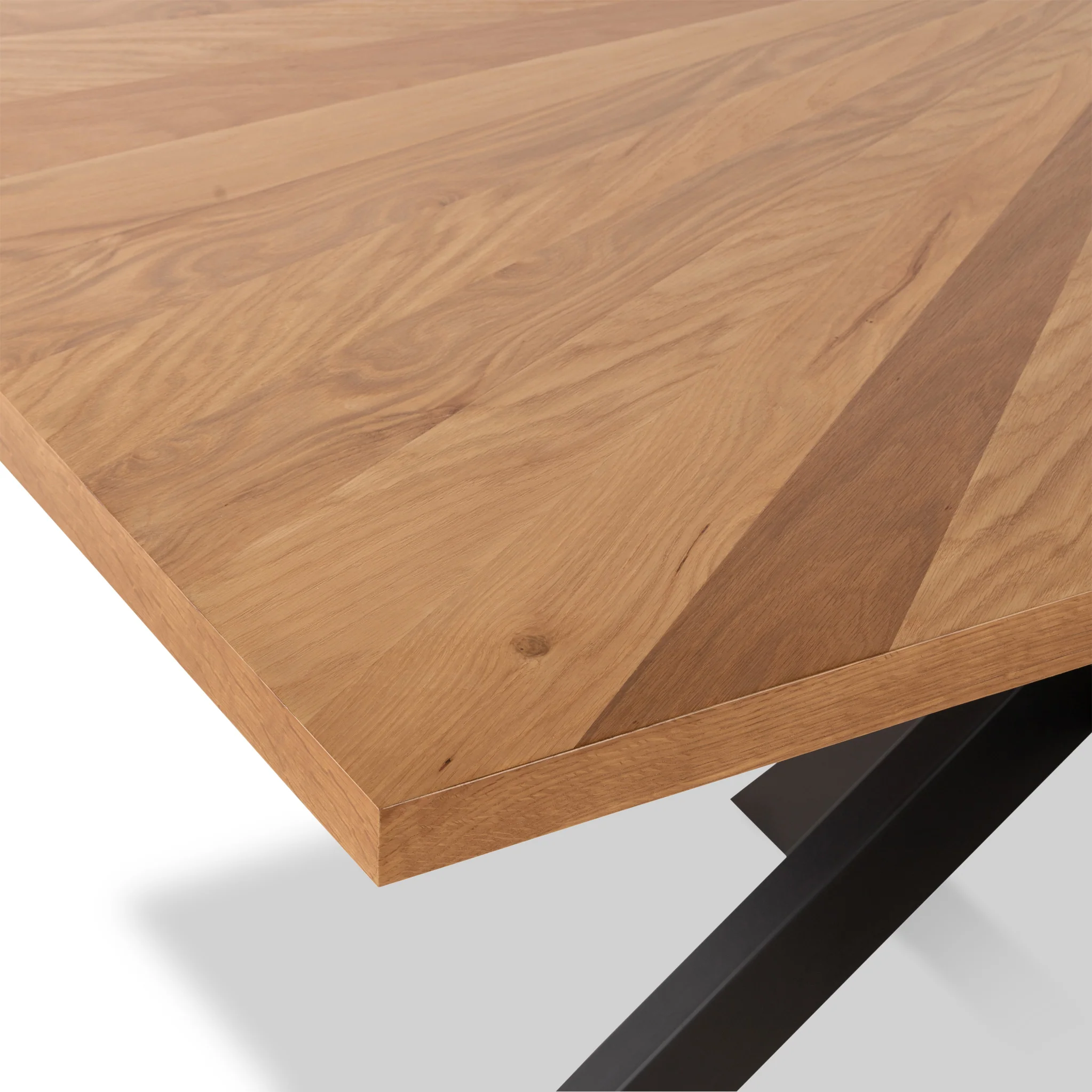 Sunburst Oak 240cm Rectangular Dining Table - Image 2
